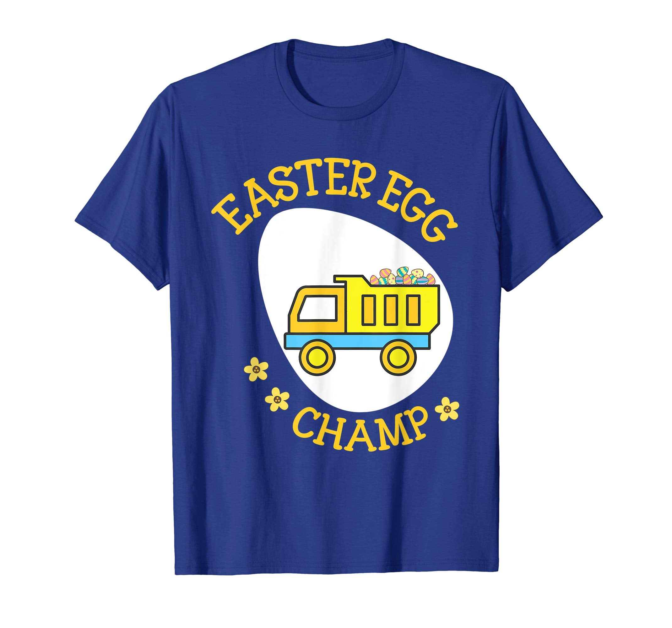 Truck Carring Easter Eggs On Big Egg Shirt Easter Egg Champ