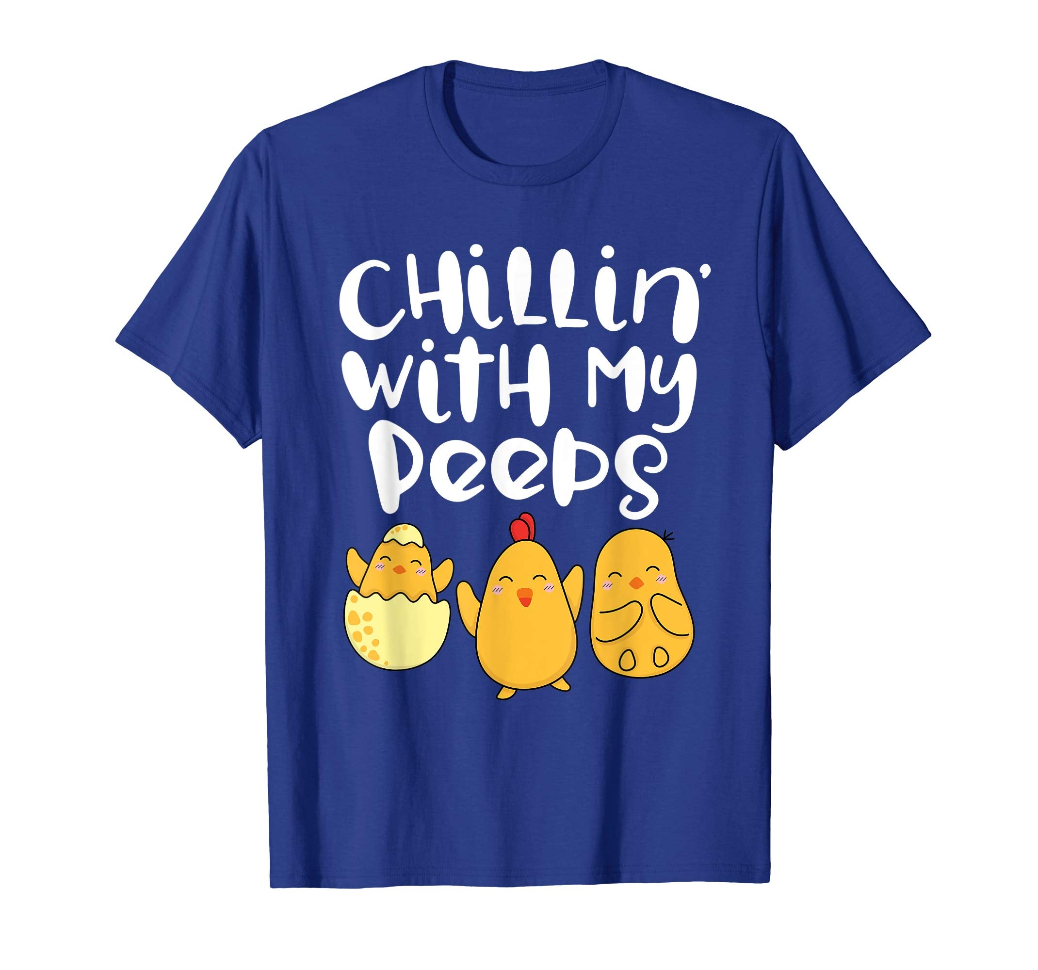 Chillin With My Peeps Happy Easter Kids Boys Girls T Shirt