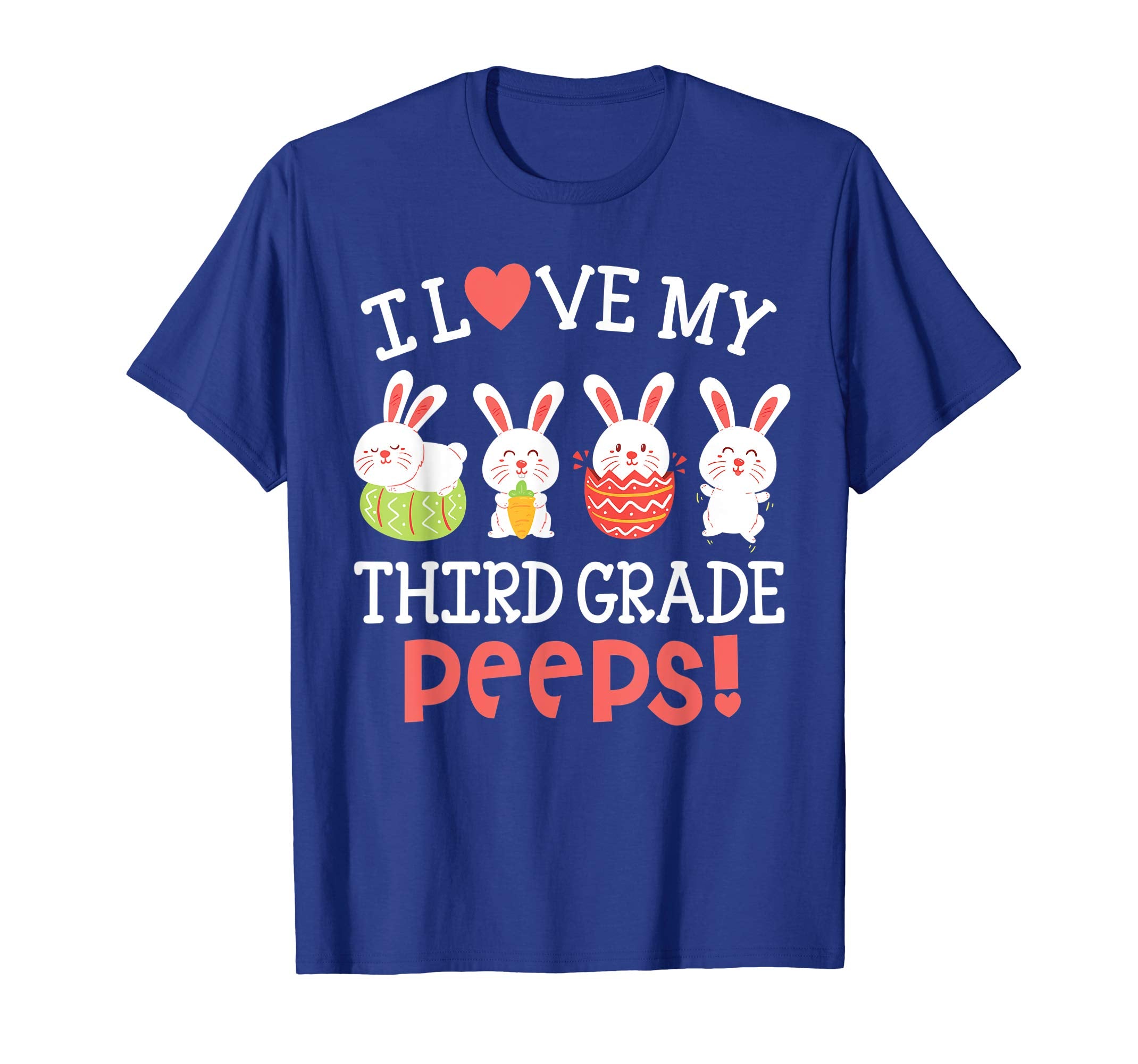 I Love My Third Grade Peeps Bunnies Easter Teacher Shirt