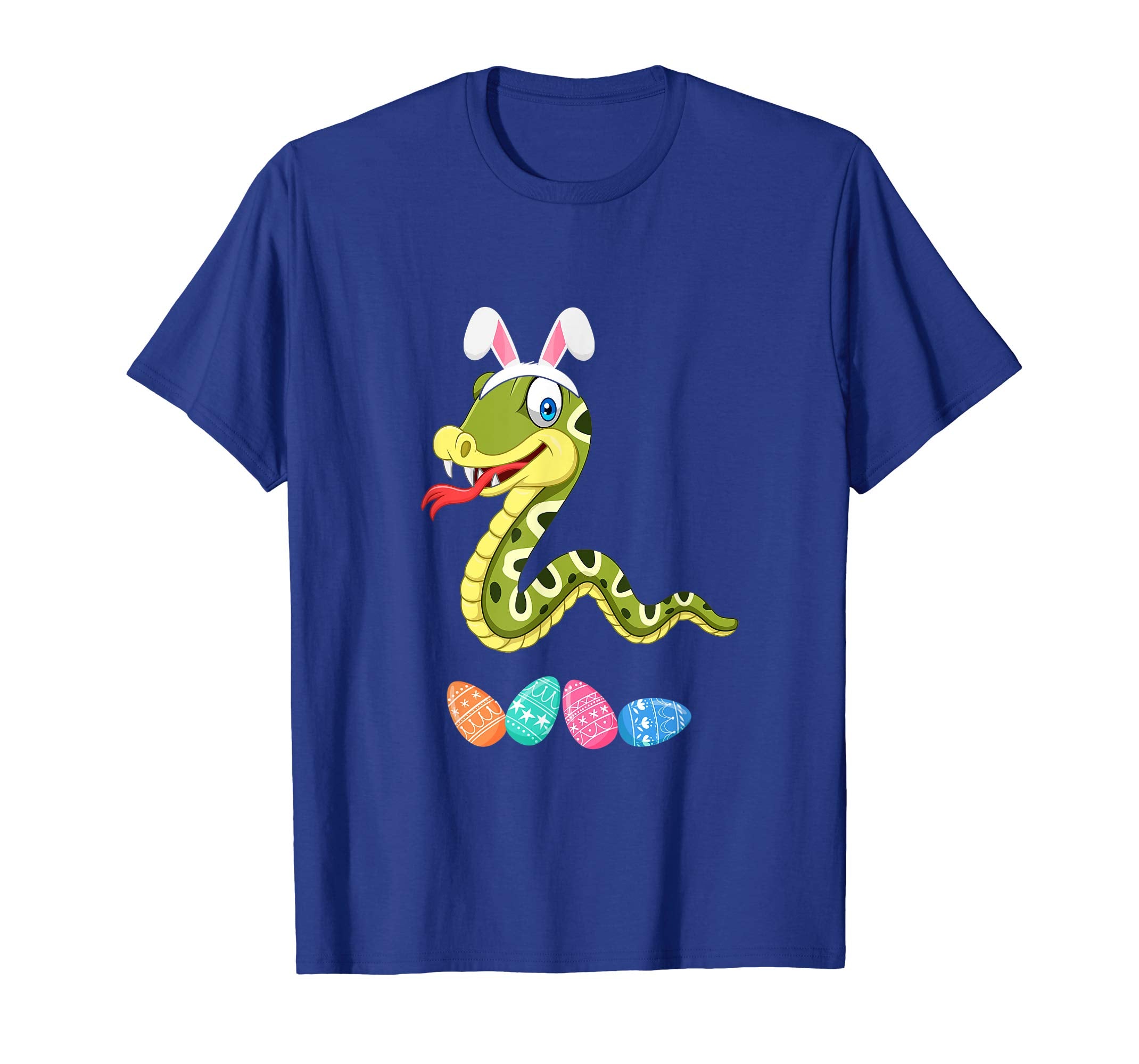 Funny Easter Snake With Bunny Ears And Eggs T Shirt