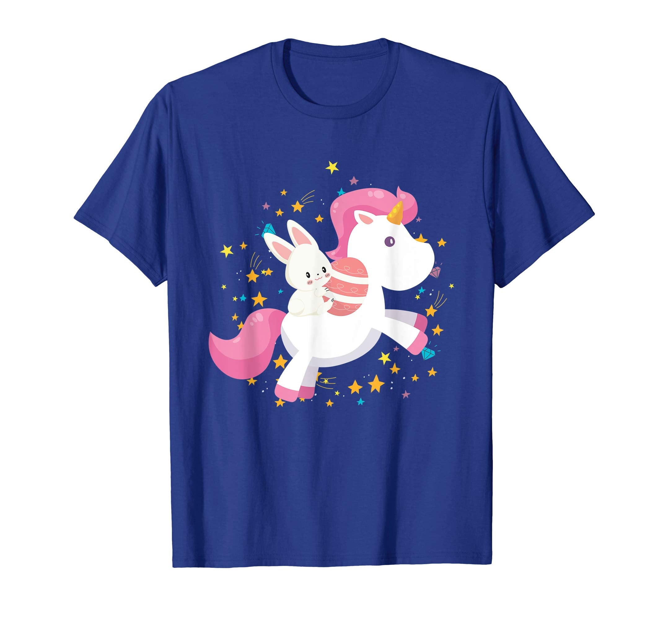 Easter Bunny Unicorn Riding T Shirt Funny Easter Gift For Ki