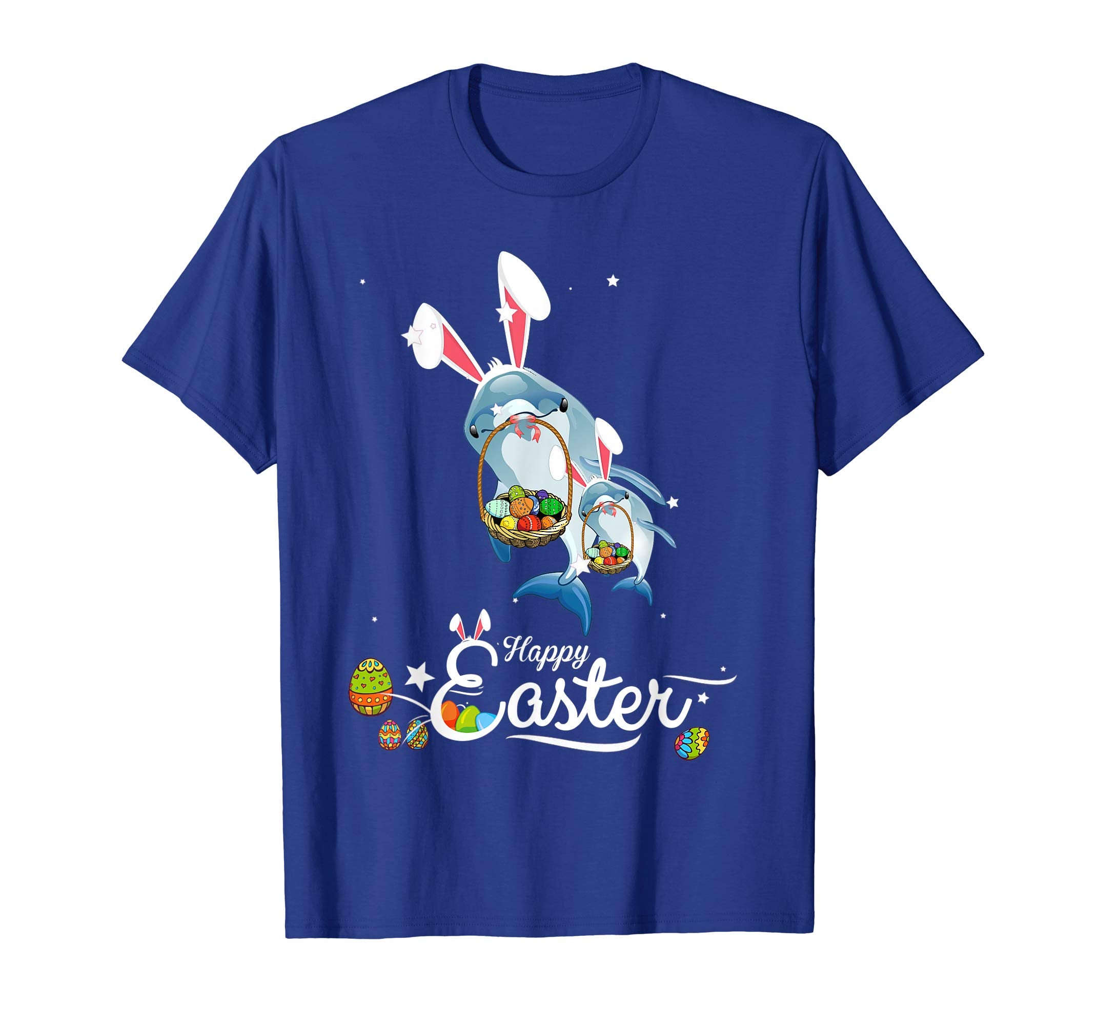Cute Easter Dolphins with Bunny Ears and Eggs T Shirt