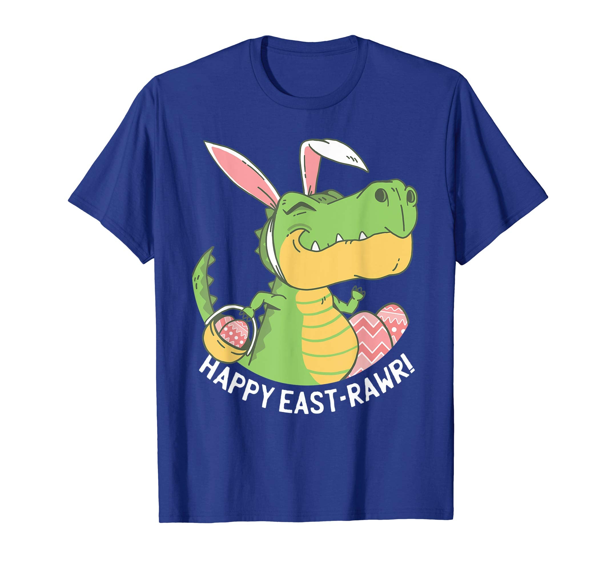 Happy Eastrawr T Rex Bunny Egg Easter Dinosaur T Shirt Kids