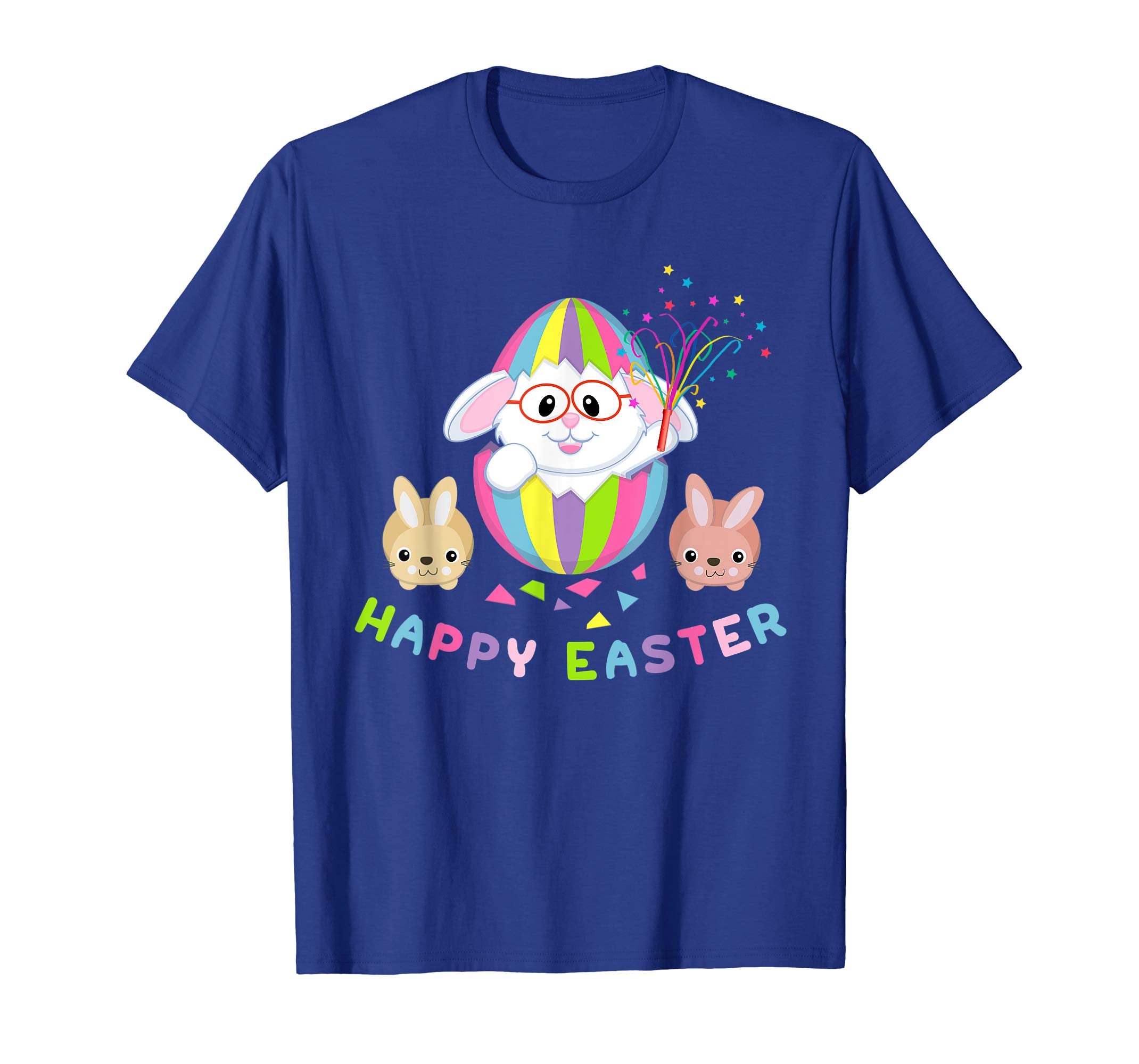 Happy Easter Bunny Tee shirt with Easter Eggs Tee