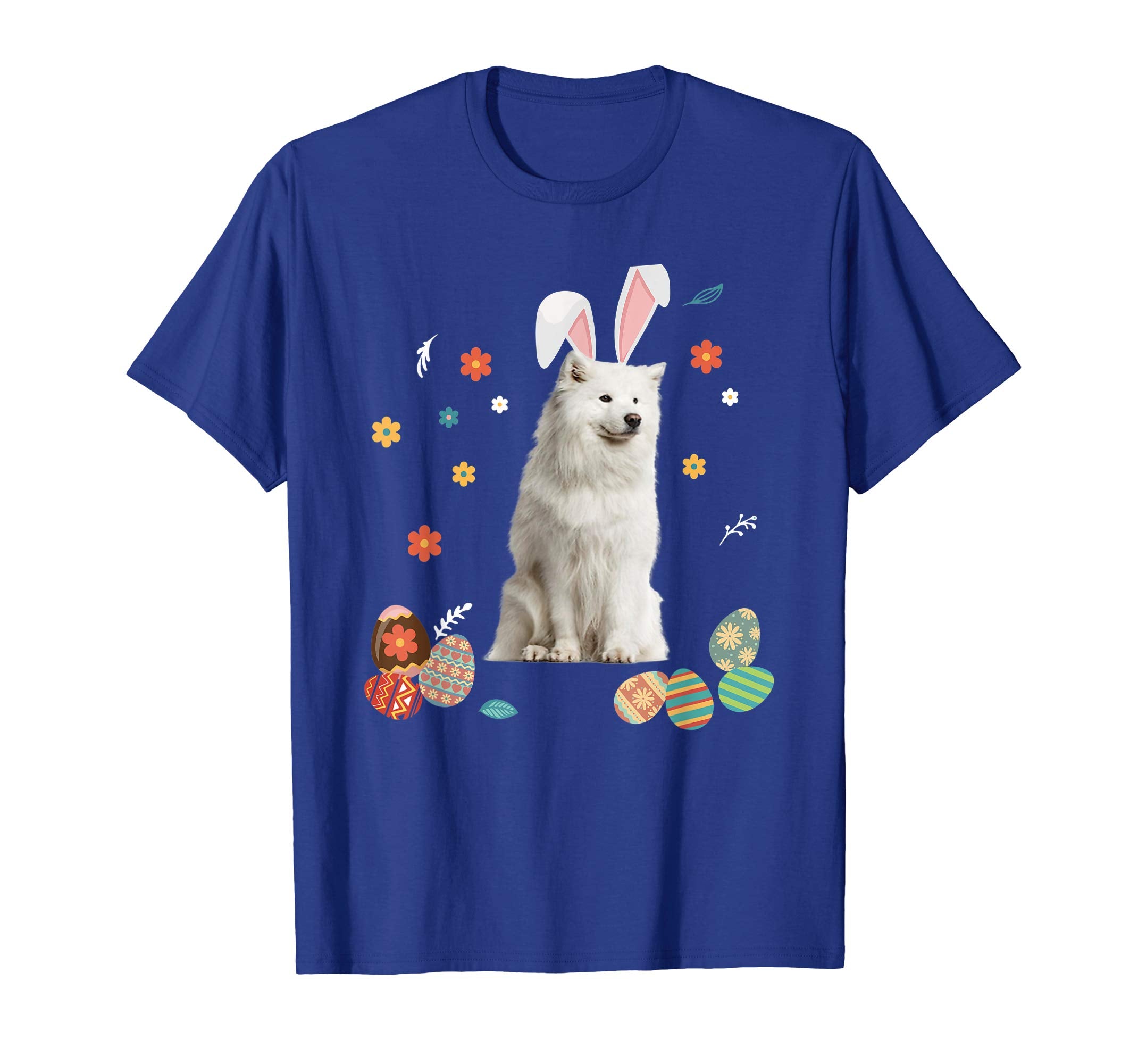 Samoyed Bunny Rabbit Happy Easter Day T-Shirt