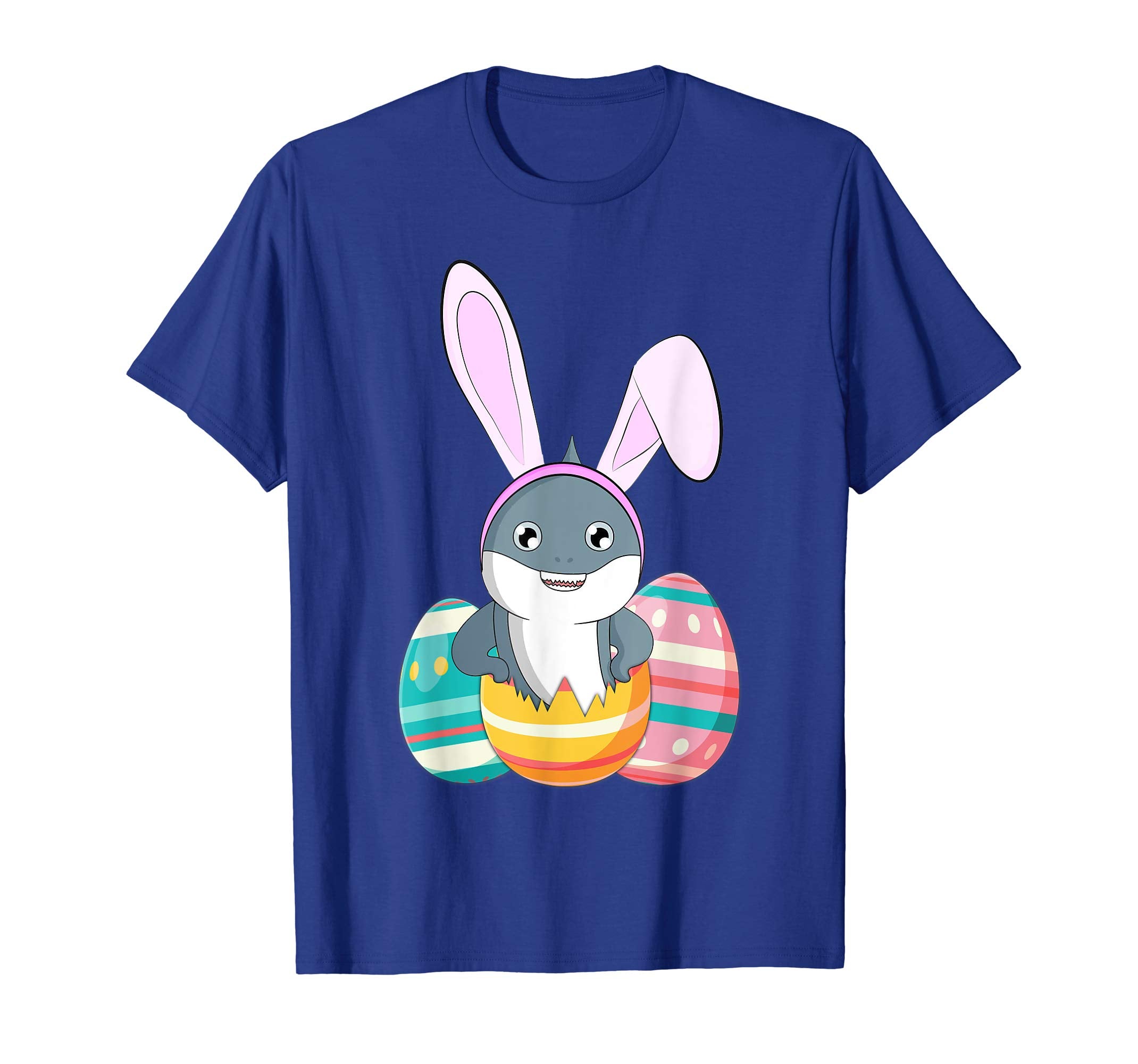 Easter For Kids Boys Girls Shark Easter Eggs T Shirt
