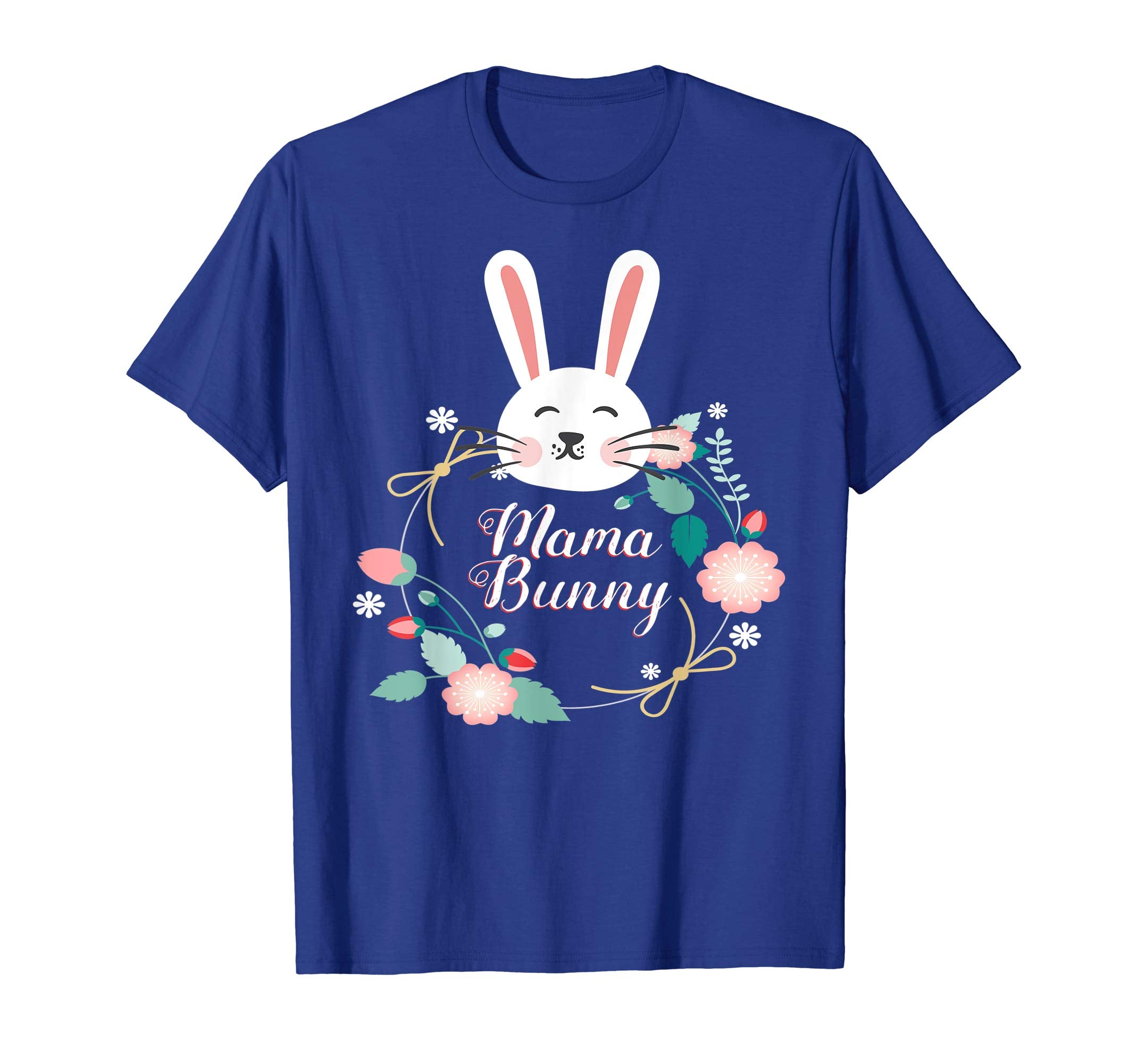 Mama Bunny Rabbit Easter Matching Shirt with flowers