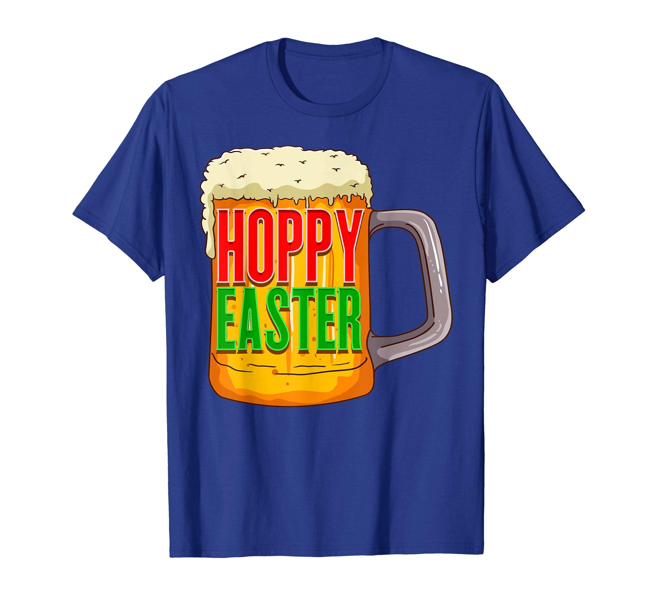 Hoppy Easter Beer Mug T-Shirt - Funny Easter Bunny Tee Gift