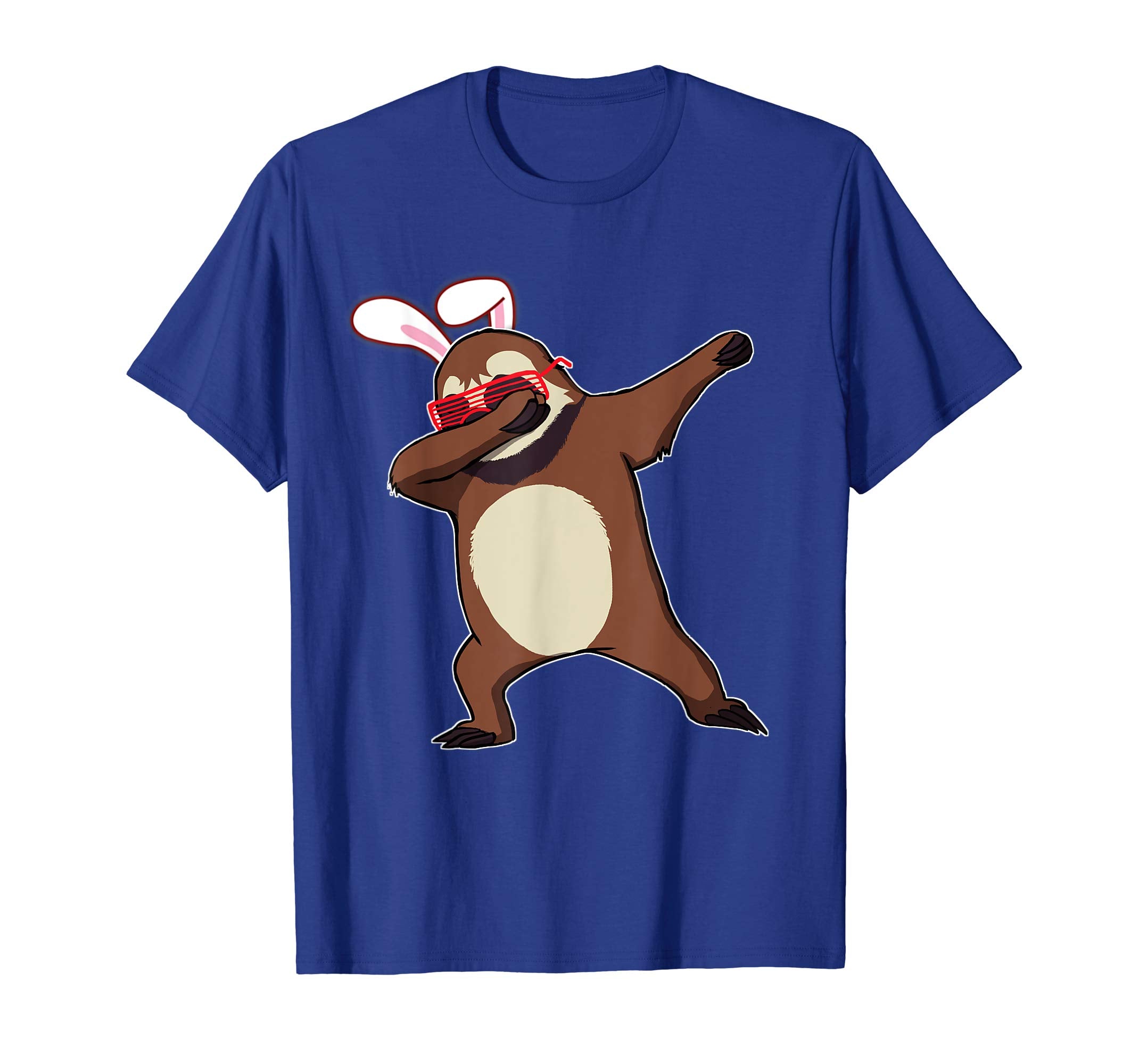 Easter Bunny Dabbing Sloth Tshirt Rabbit Ears Animal Gift
