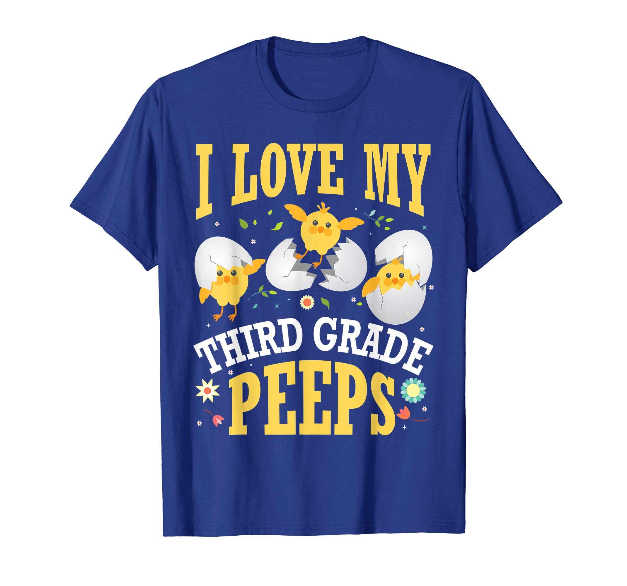 I Love My Third Grade Peeps Chicks Easter Teacher Shirt