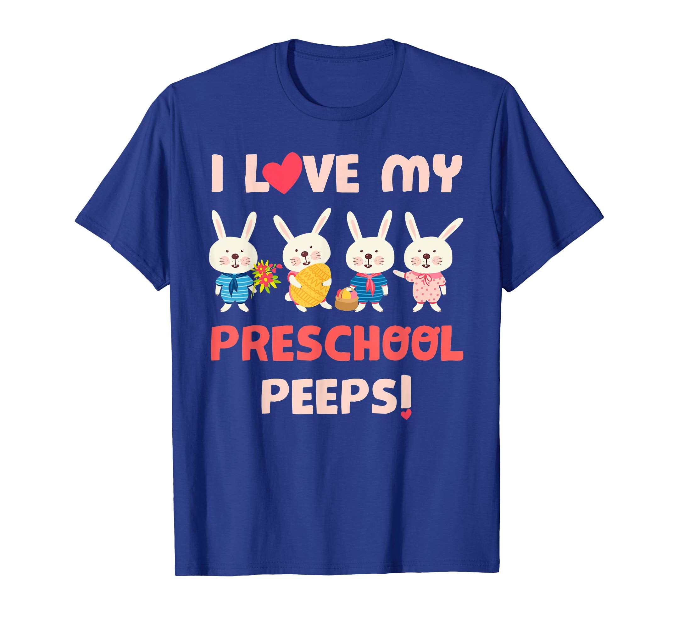I Love My Preschool Peeps Bunnies Easter Teacher T-Shirt