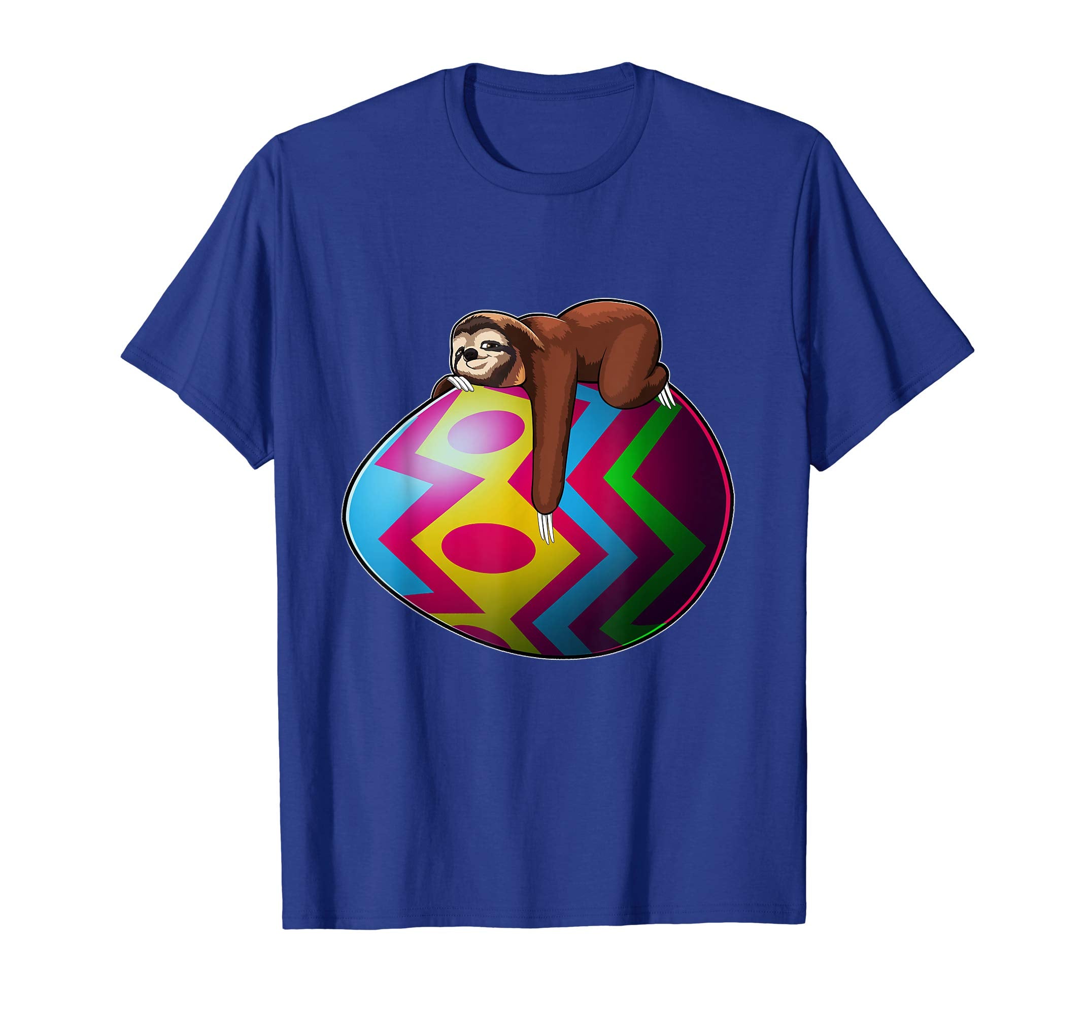 Easter Lazy Sloth T Shirt Men Women Kids Bunny Basket Eggs