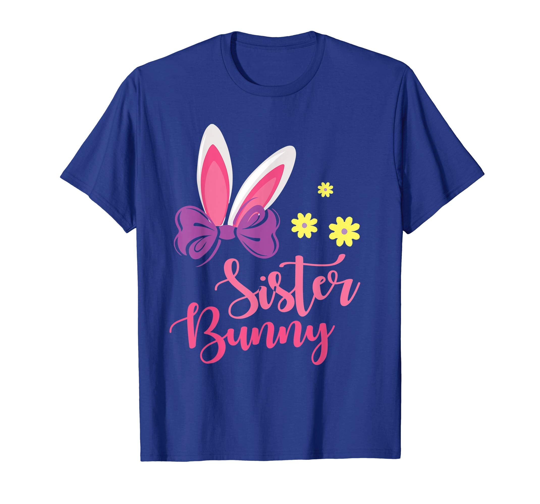 Flowers Bunny Rabbit Girl Face Easter Shirt Sister Bunny