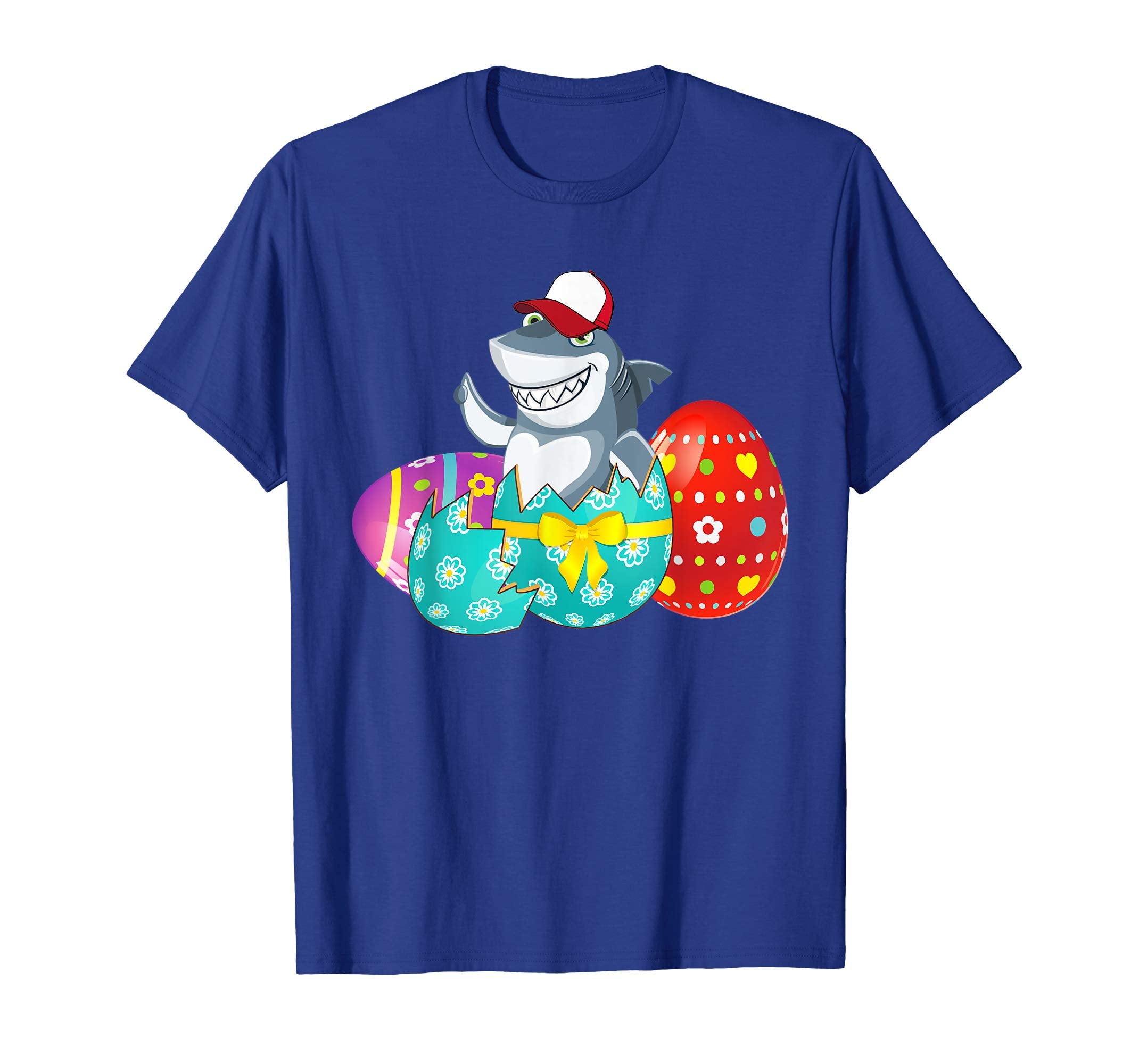 Shark Easter Eggs T-Shirts For Kids Boys Girls