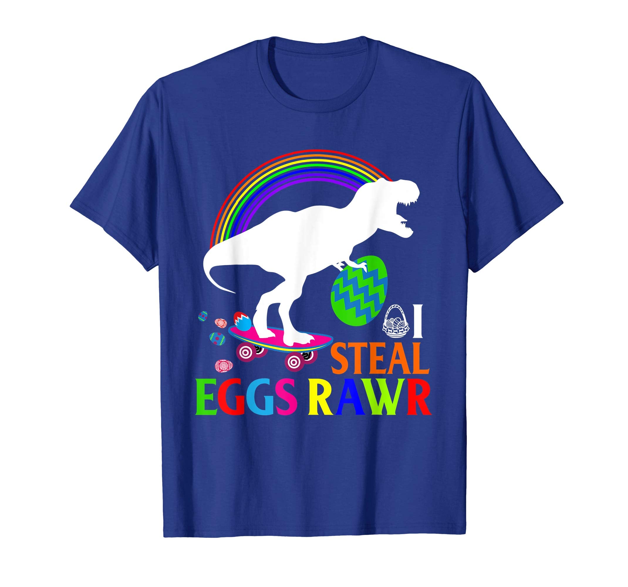 I Steal Eggs Rawr Shirt T Rex Dinosaur Easter Bunny Egg Kids