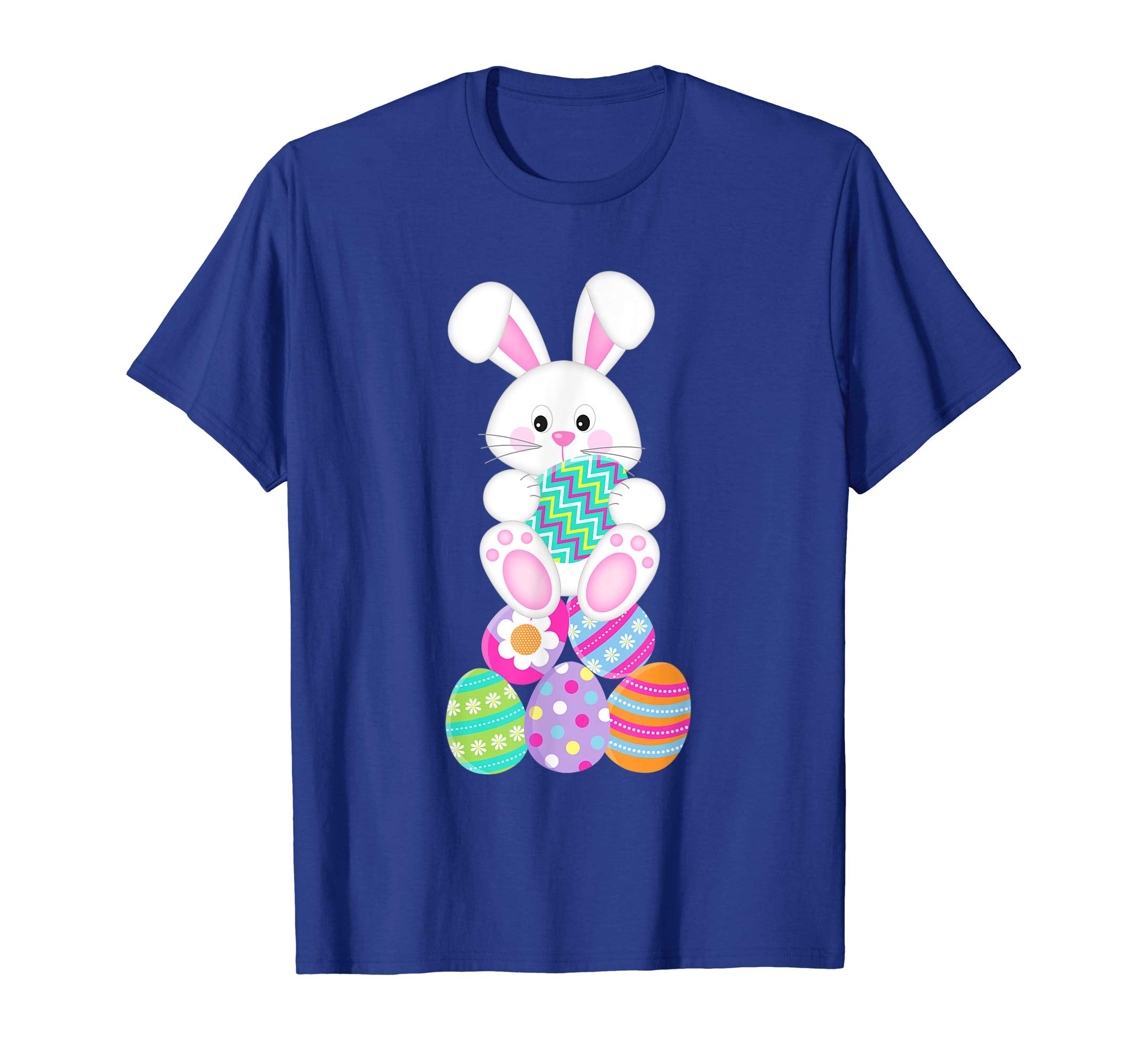 Happy Easter Shirt Cute Bunny &amp; Colorful Eggs Easter Gift