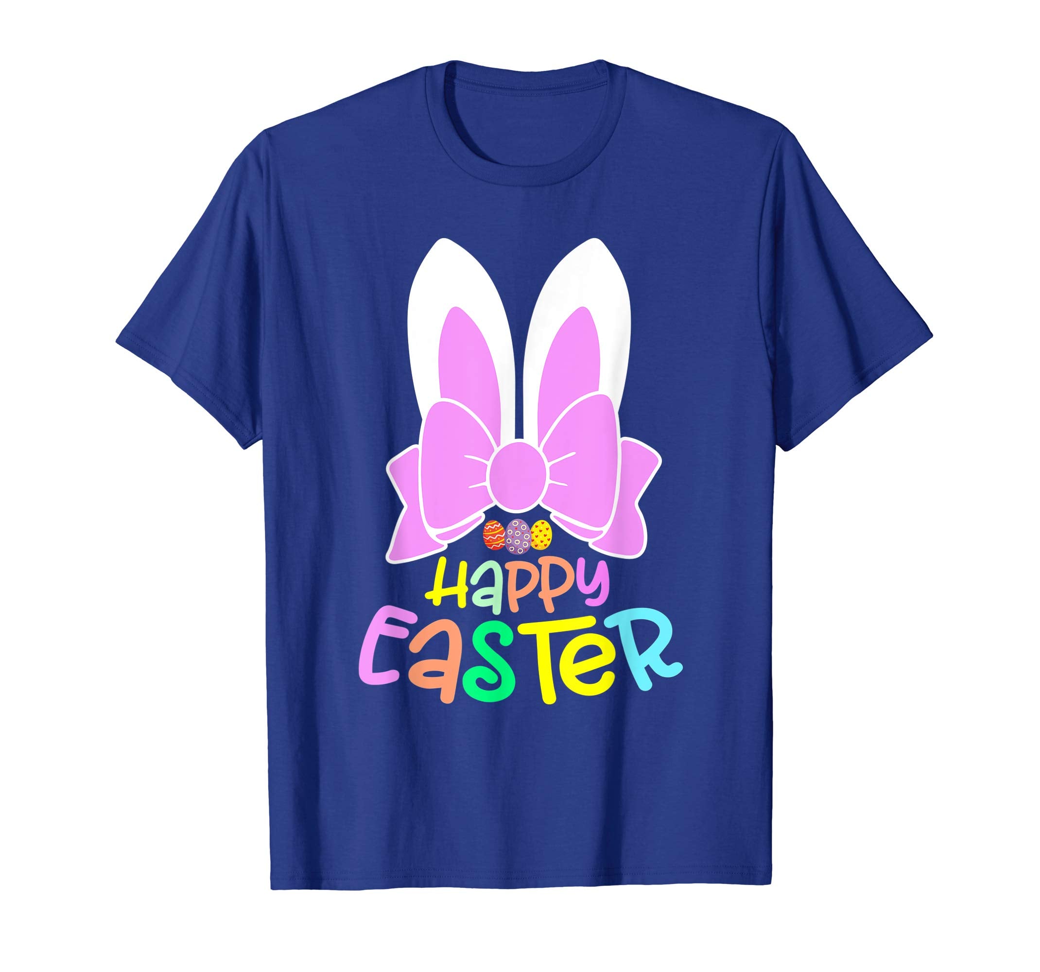 Bunny Ears Eggs Happy Easter Kids Boys Girls T Shirt Gift