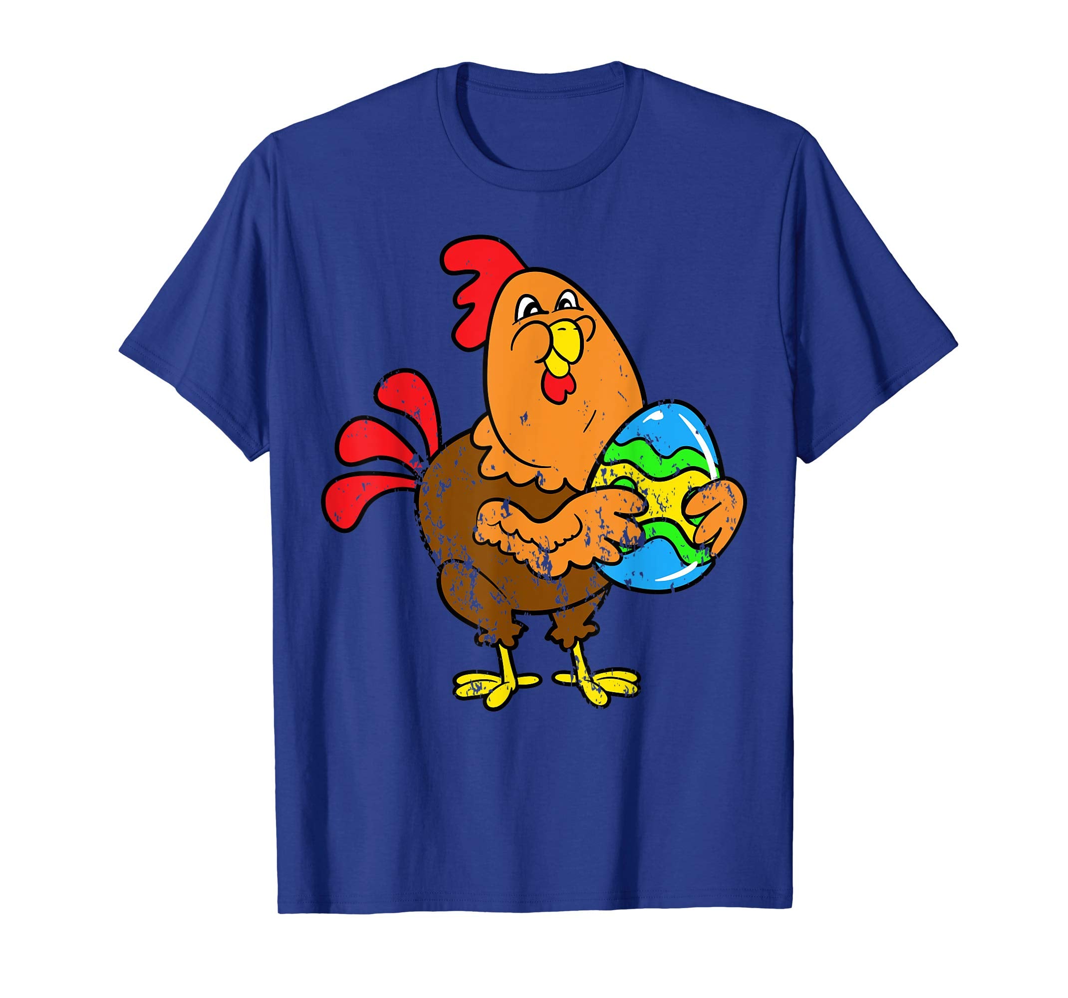 Retro Vintage Grunge Funny Cute Easter Egg Chicken T-Shirt