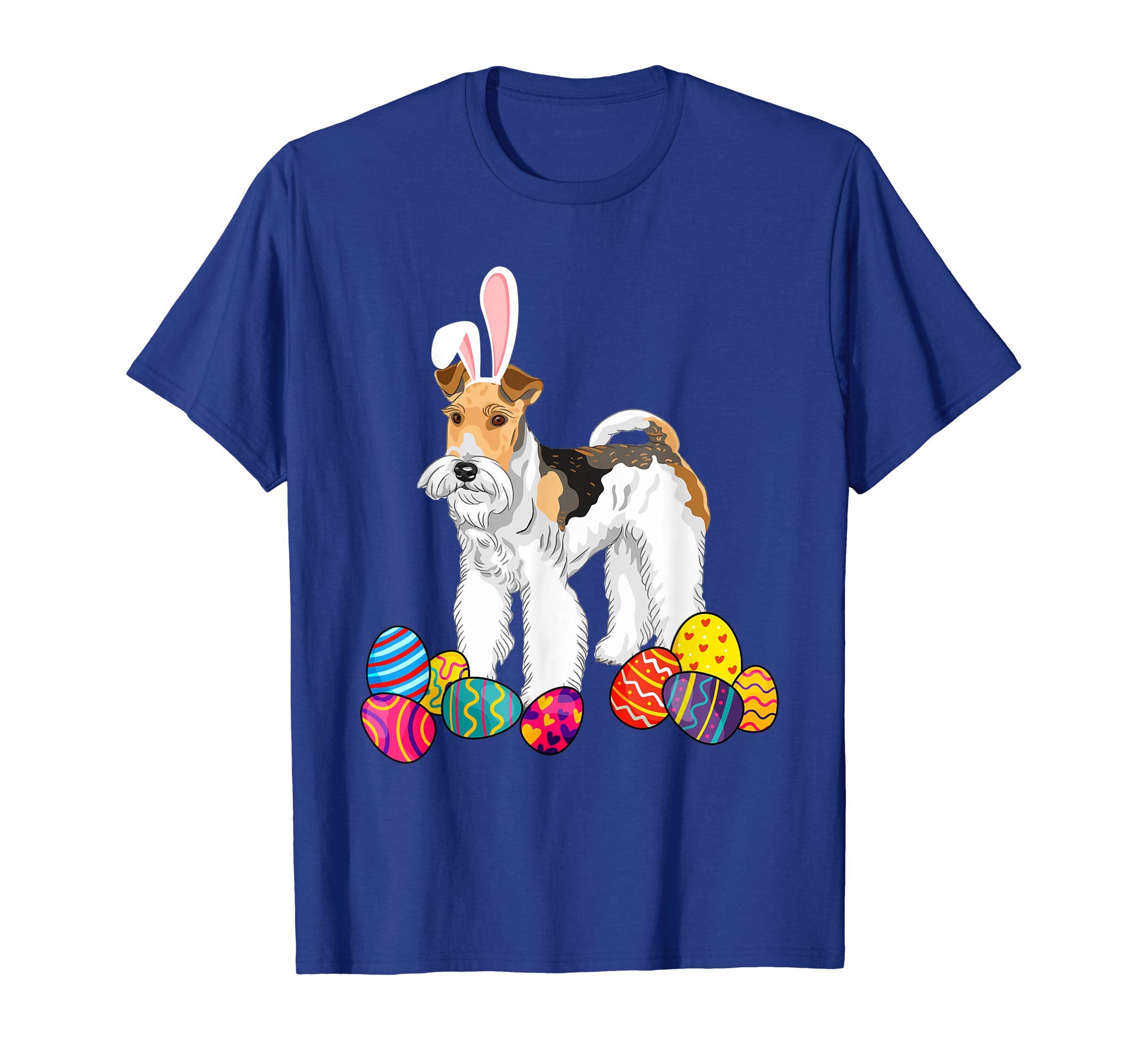 Wire Fox Terrier Bunny Ear With Egg Easter Easter Day Shirt