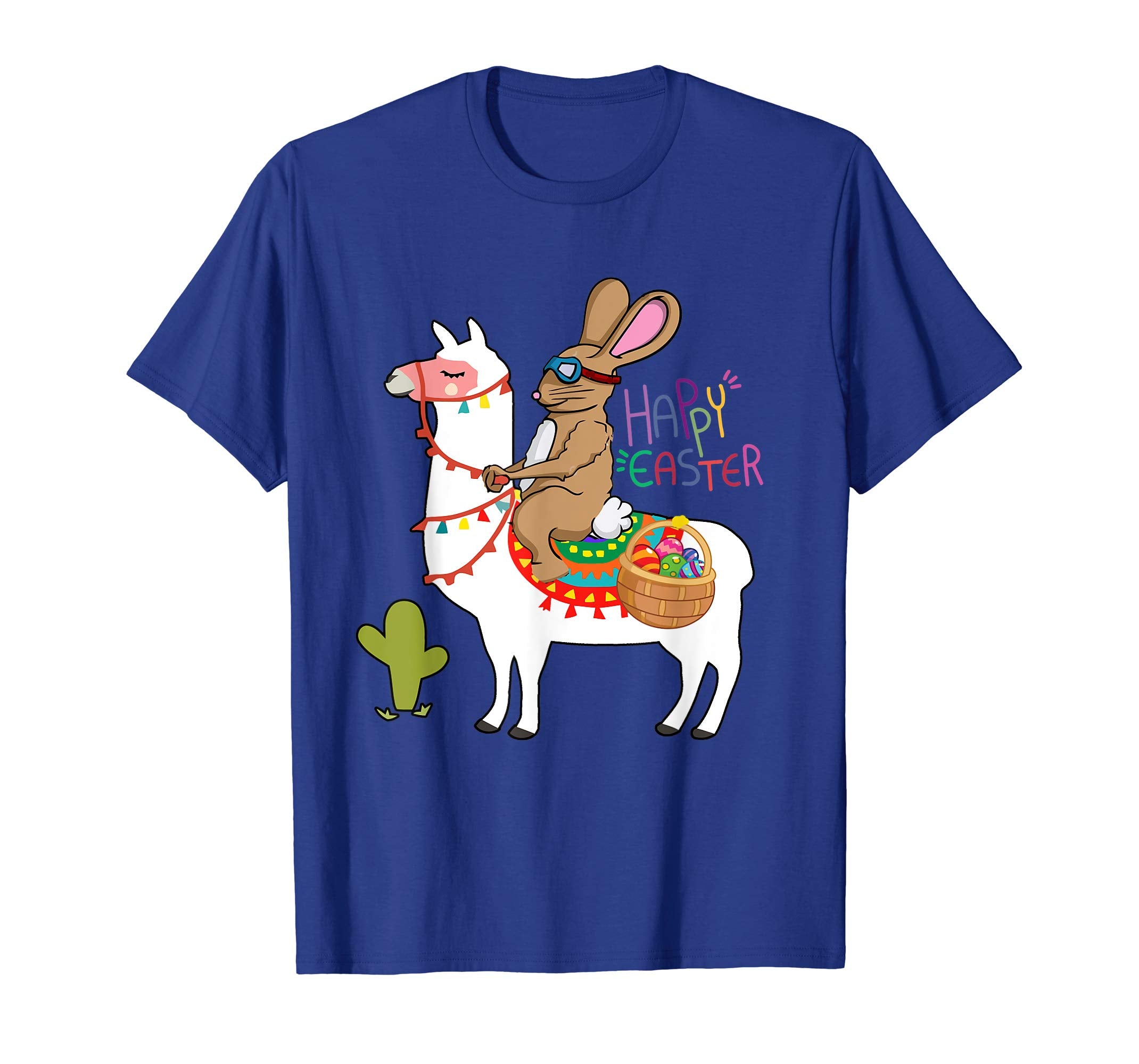 Happy Easter Shirt Bunny Ridding Llama Funny Easter