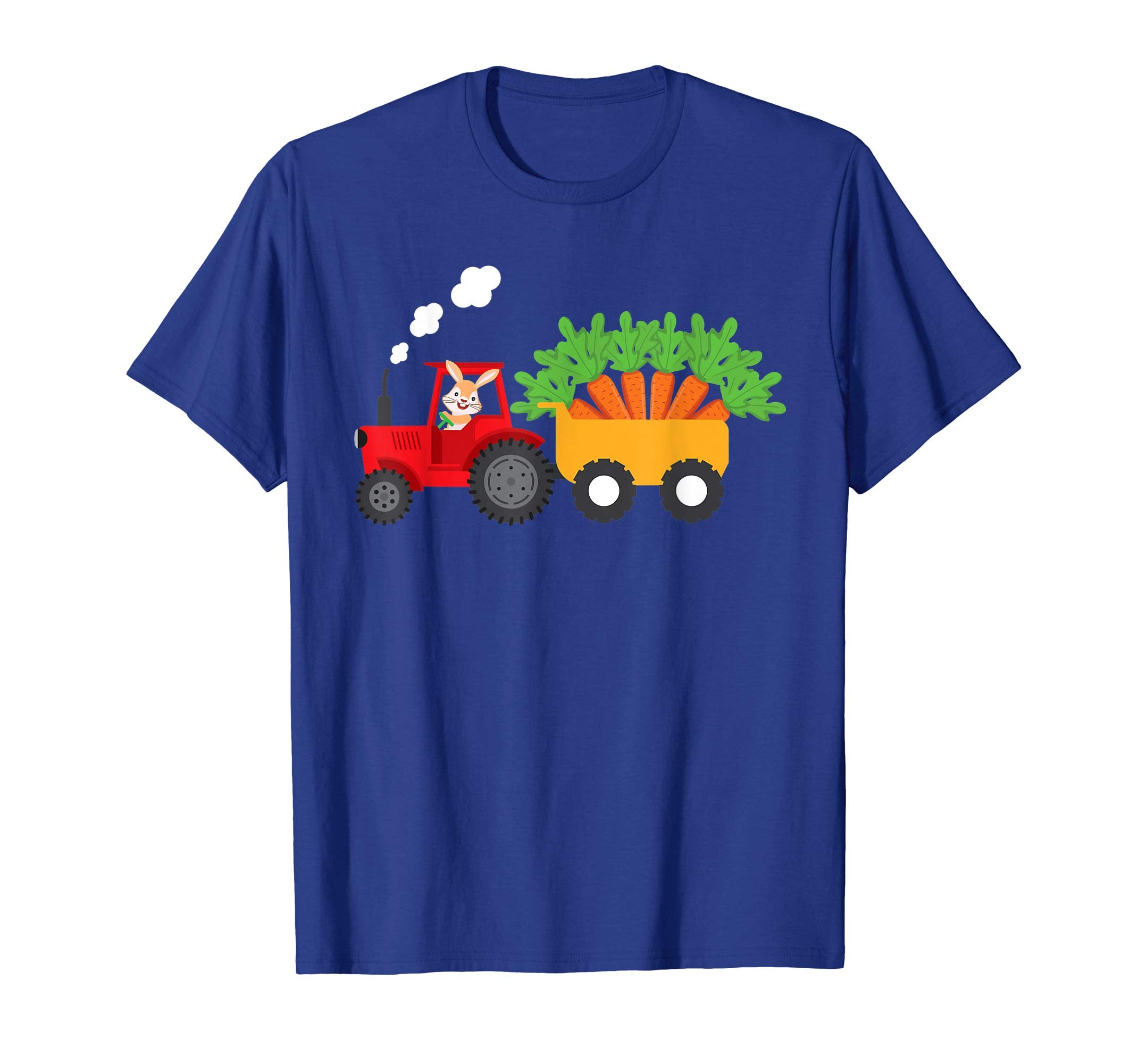 Bunny Tractor Carrying Carrots Easter Day T-Shirt
