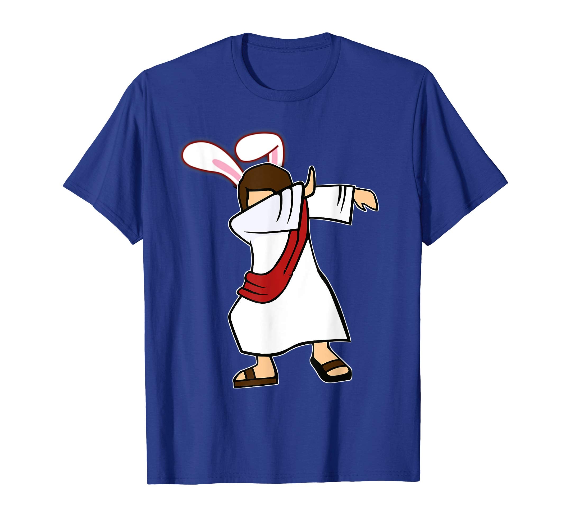 Easter Bunny Dabbing Jesus Tshirt Rabbit Ears Christian Gift