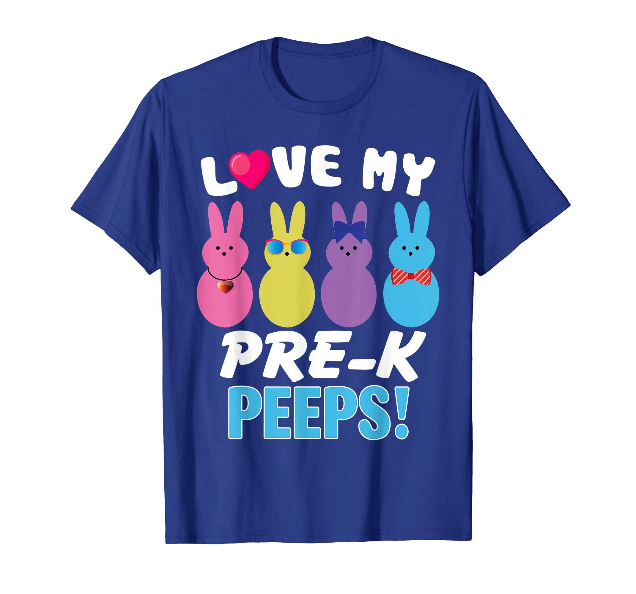 I Love My Pre-k Peeps Bunnies Happy Easter Teacher Shirt