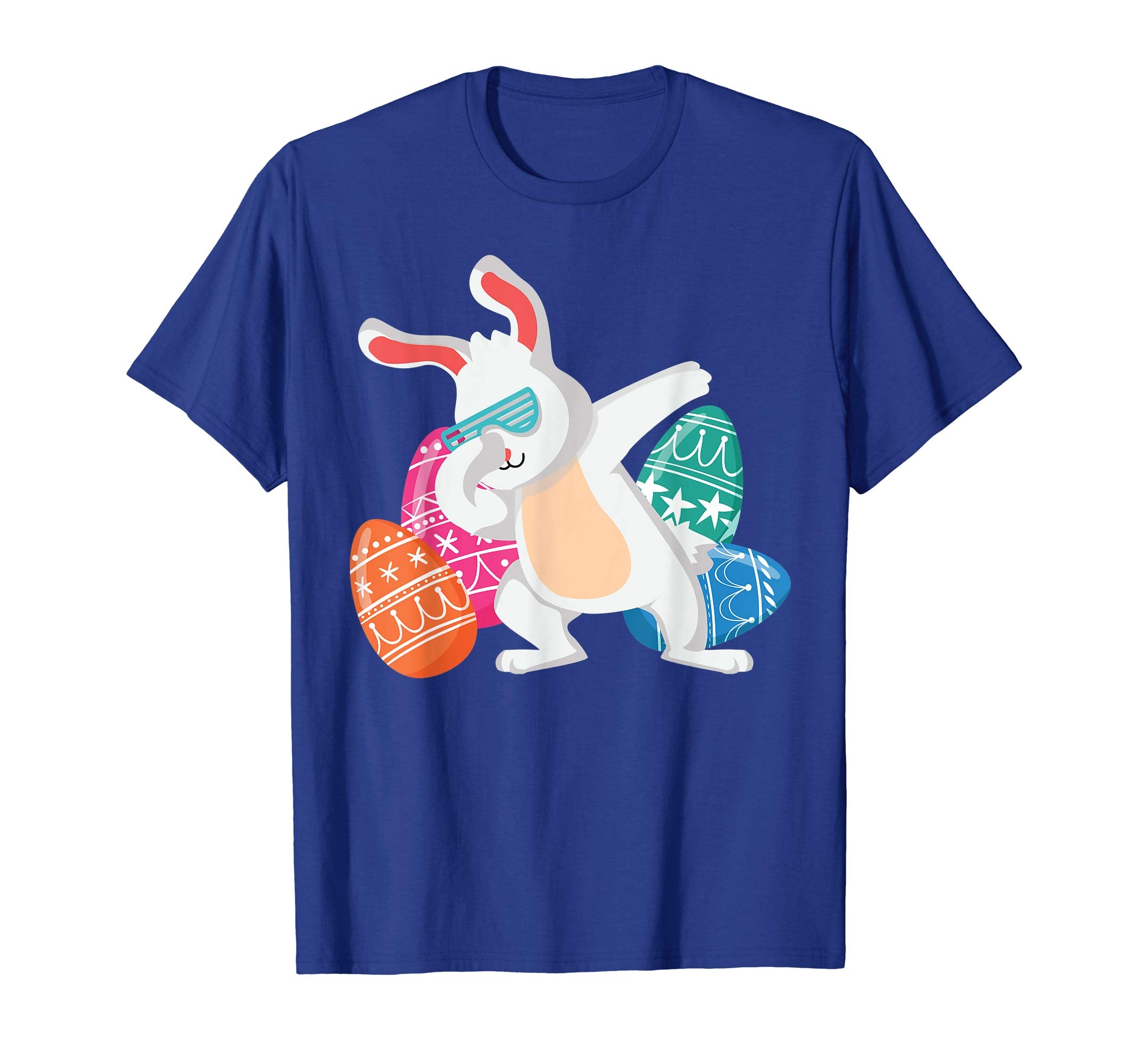 Eggs Easter Bunny Dabbing Shirt For Kids Girls