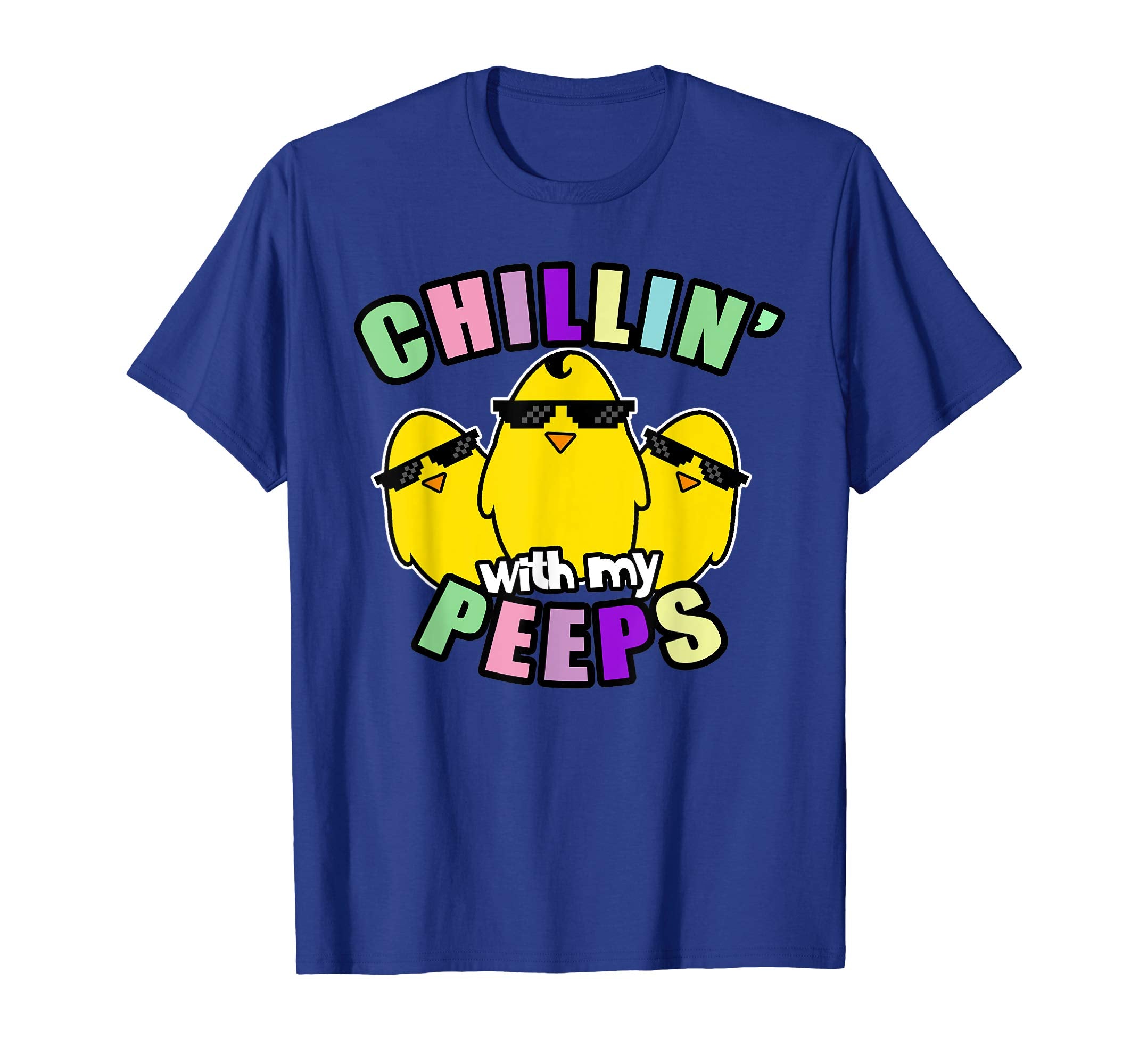 Easter Shirt For Boys Girls Chillin With My Peeps Tshirt