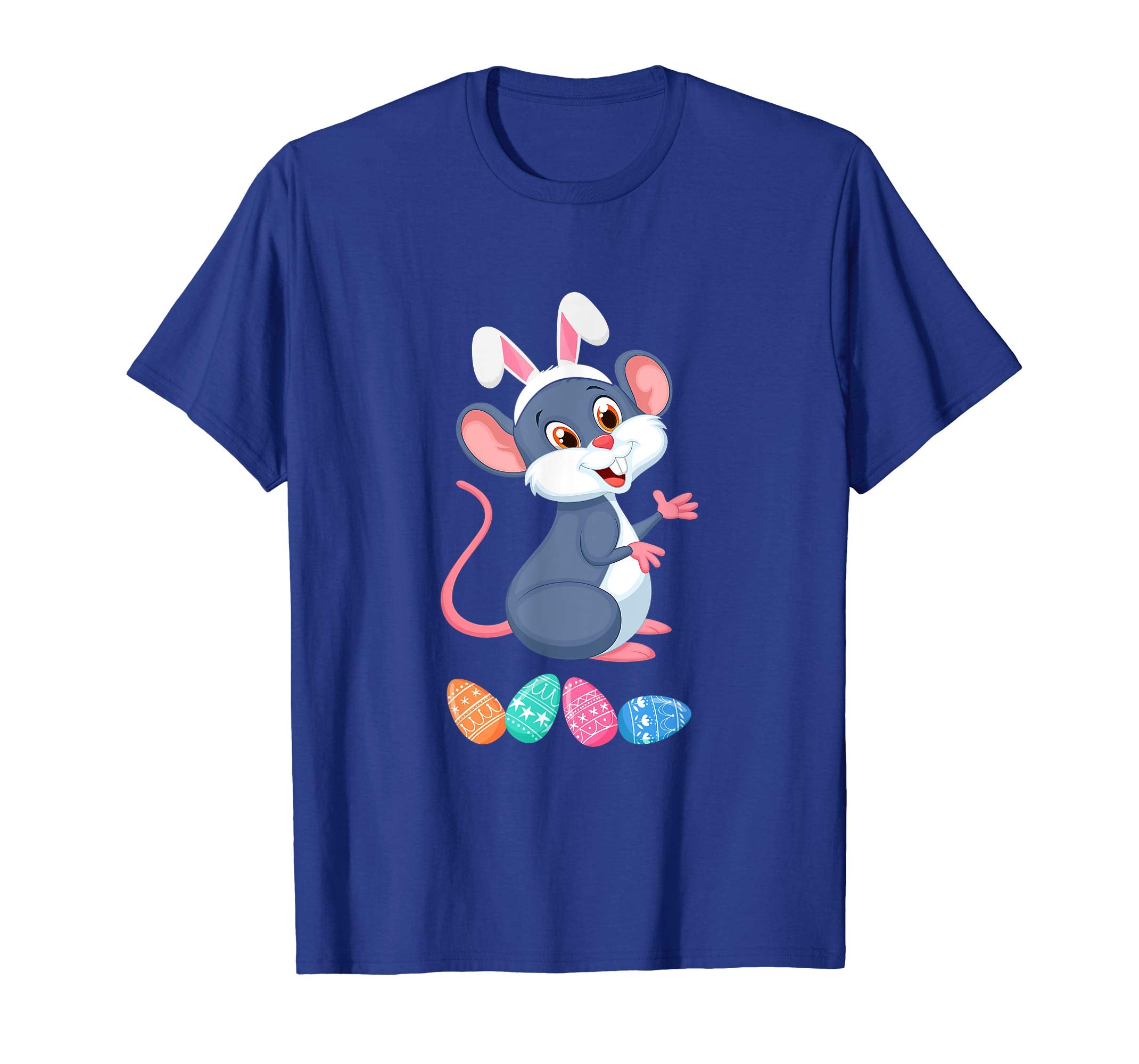 Funny Easter Mouse With Bunny Ears And Eggs T Shirt
