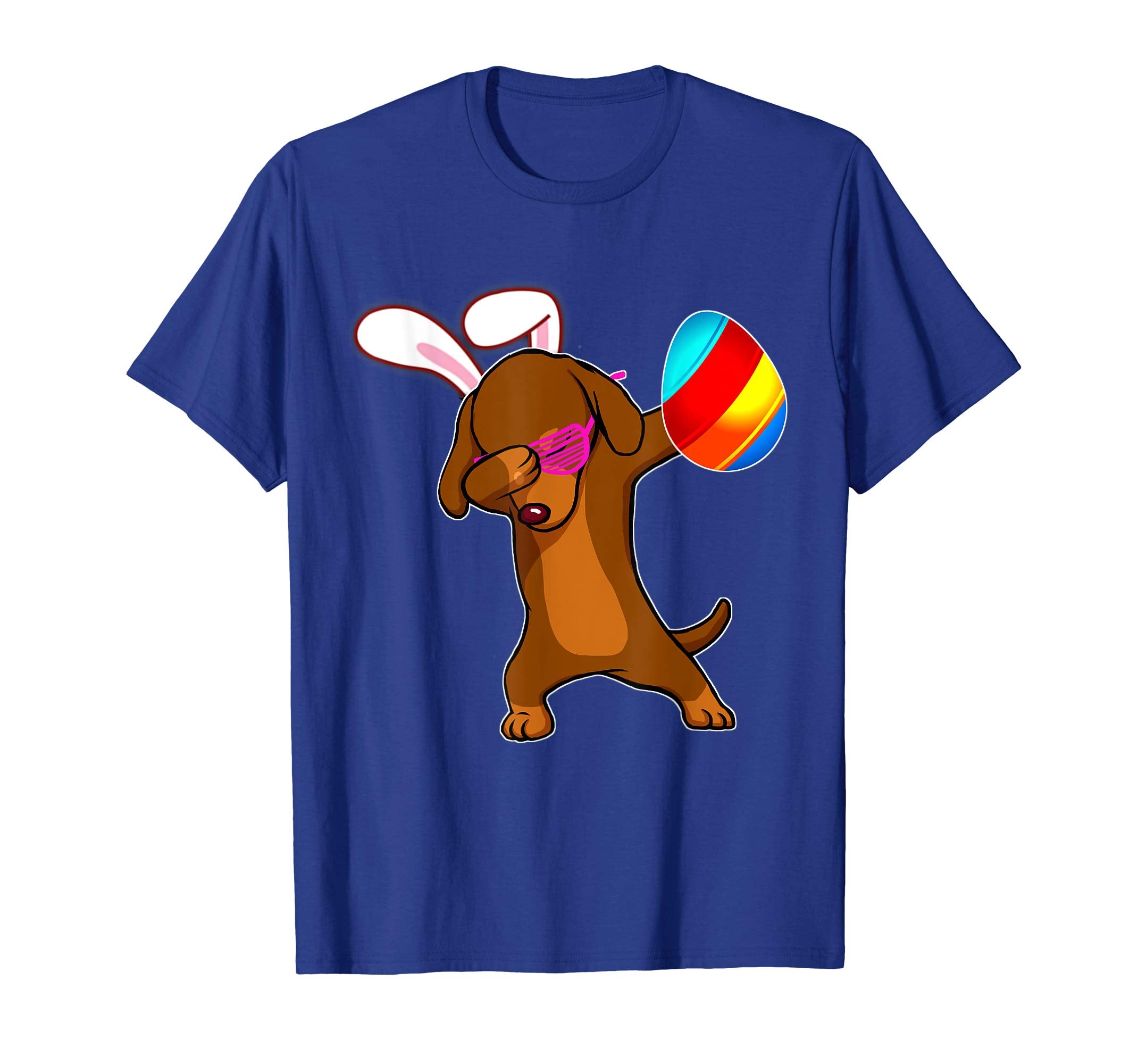 Easter Bunny Dabbing Dachshund Dog Tshirt Egg Ears Gift