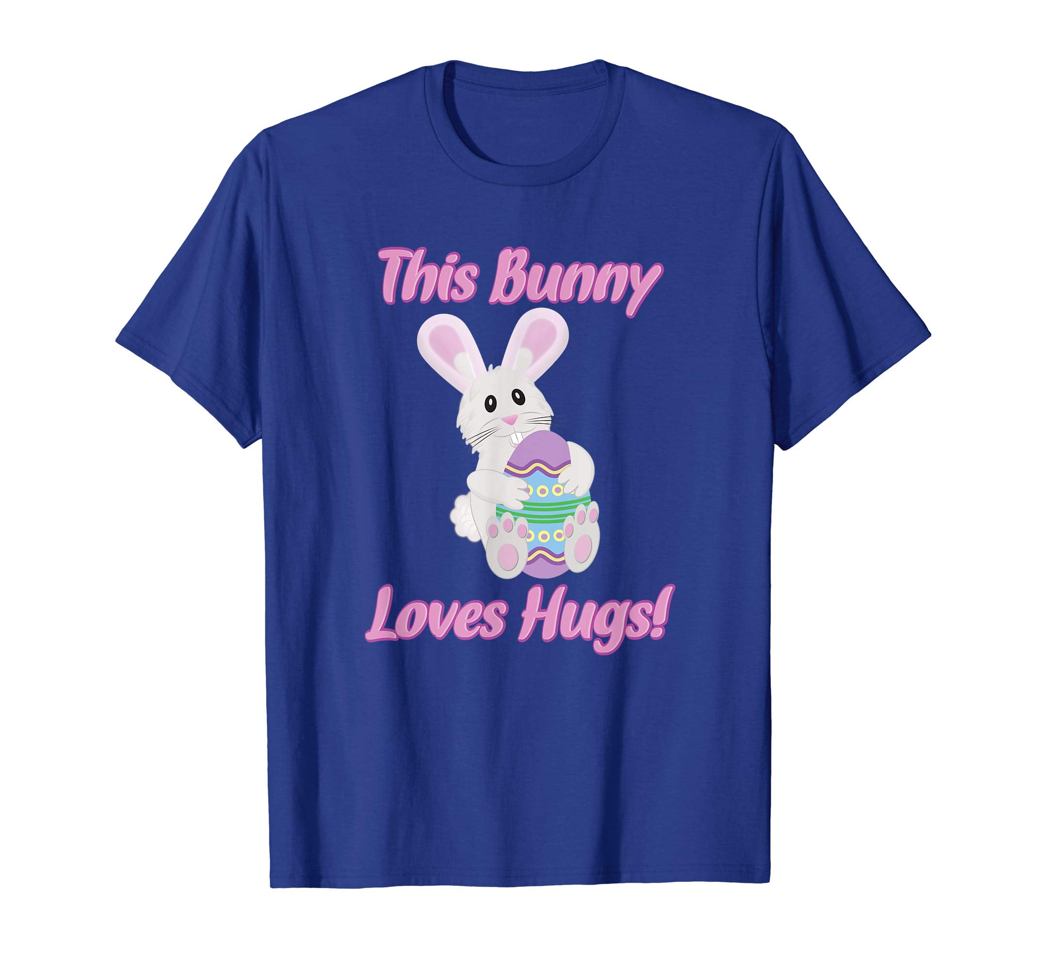 Cute Easter Bunny Hugging Beautiful Easter Egg T Shirt
