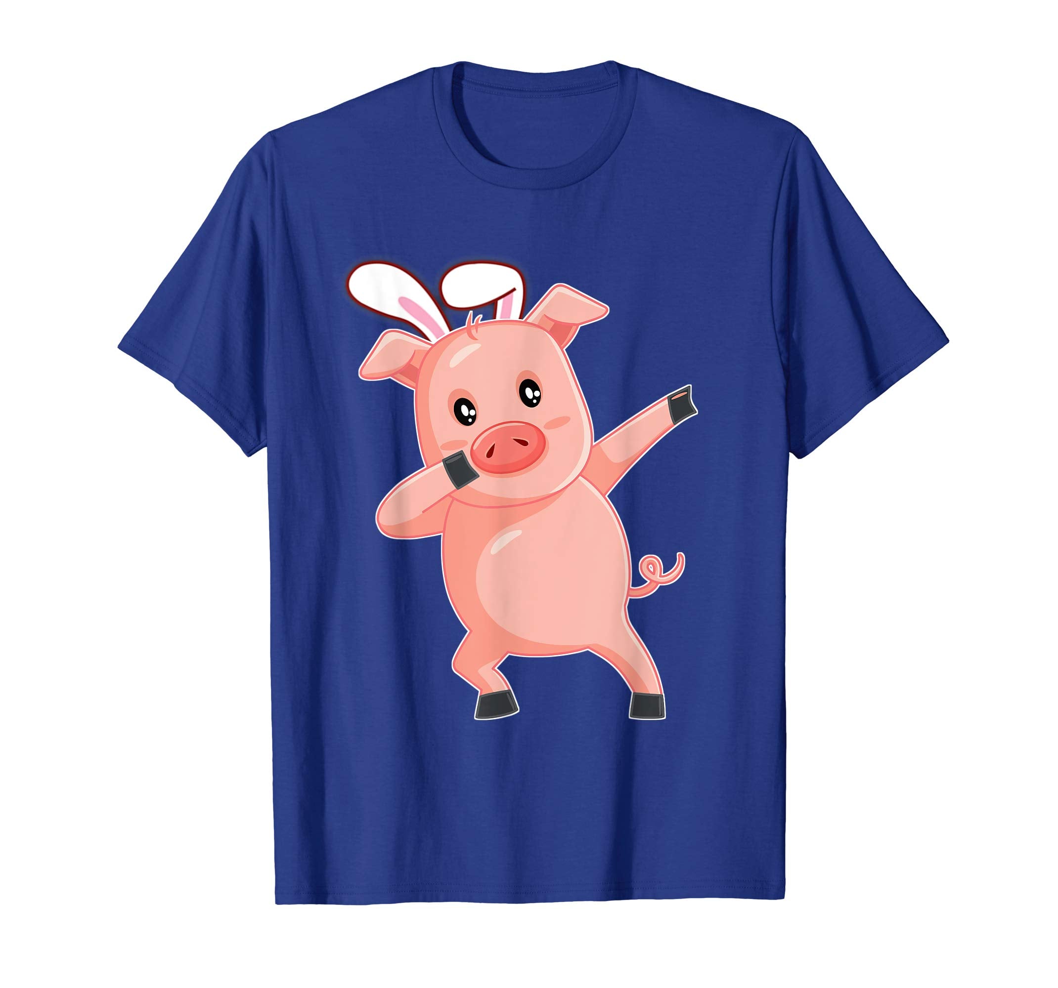Easter Bunny Dabbing Pig Hog Tshirt Rabbit Ears Animal Gift