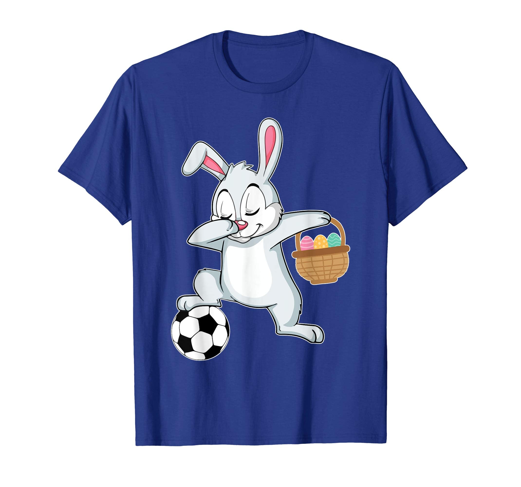 Bunny Rabbit With Easter Eggs Dabbing Playing Soccer Shirt
