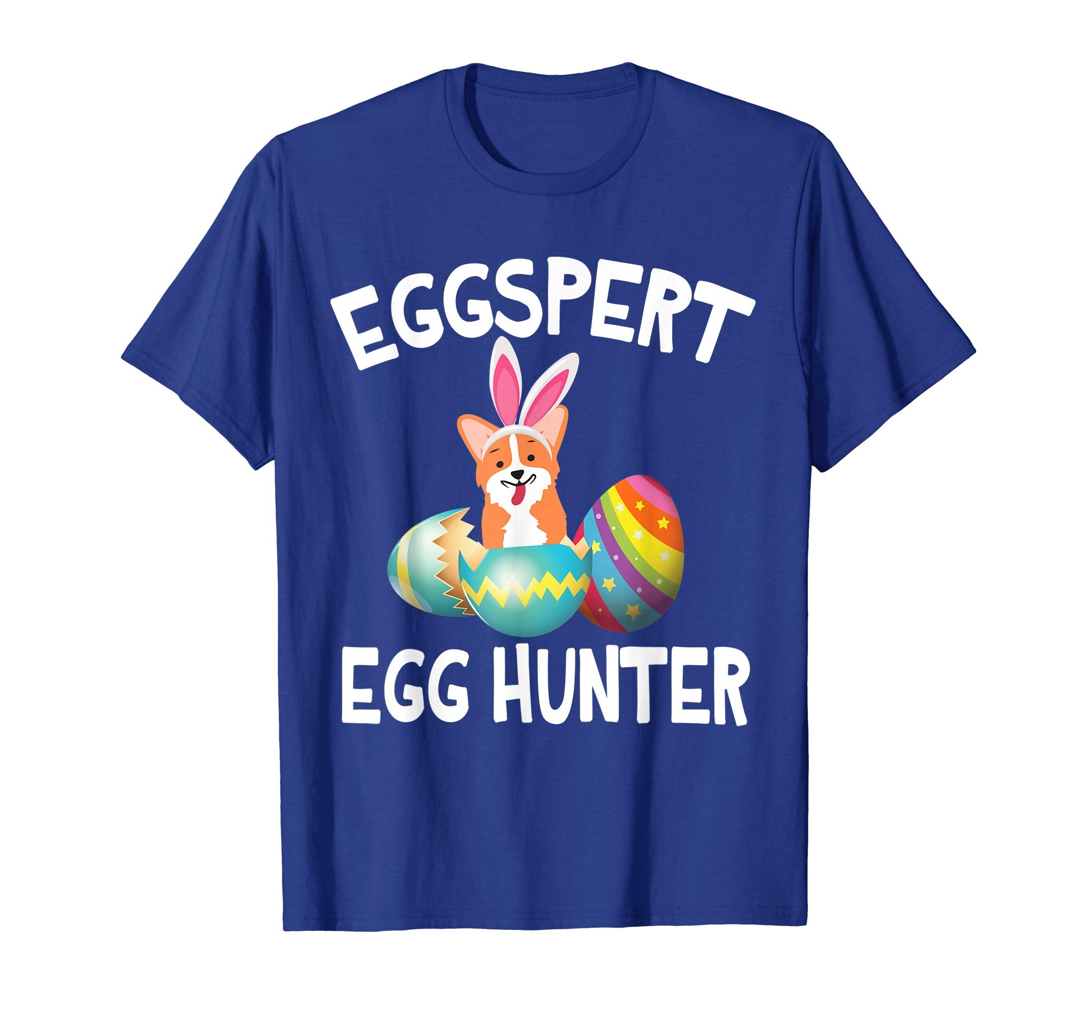 Corgi Bunny Dog Opening Easter Egg Eggspert Egg Hunter Shirt