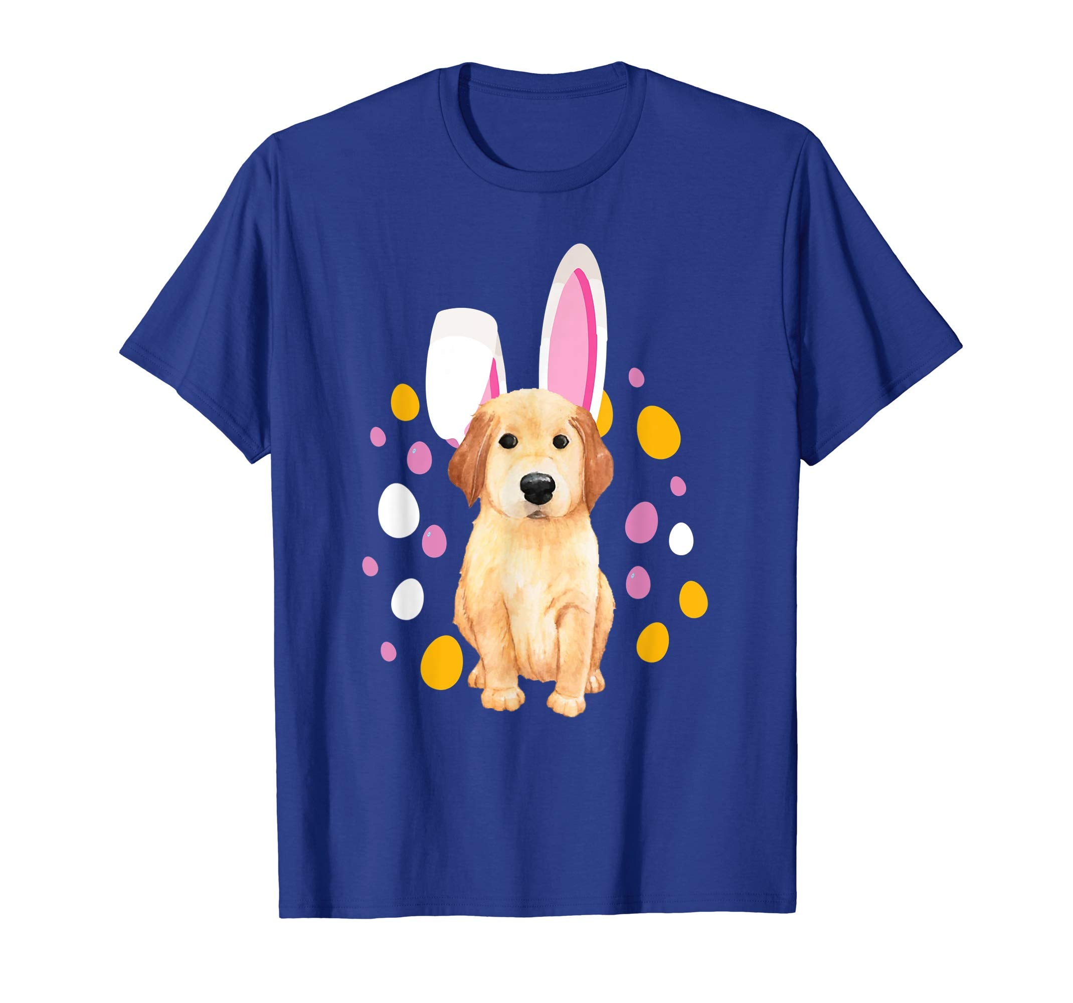 Golden Retriever Bunny Hat Rabbit Easter Eggs Shirt