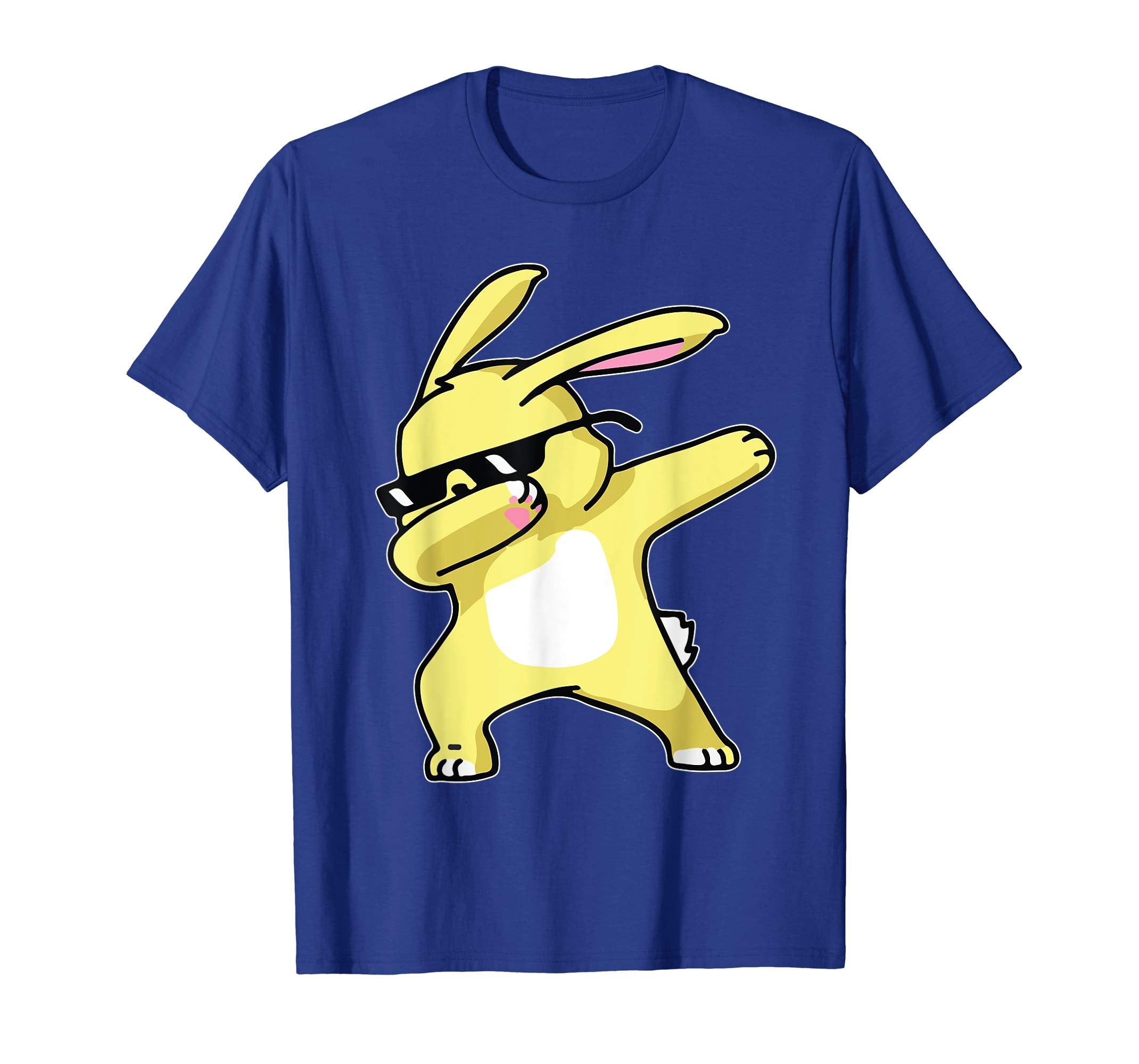 Yellow Bunny Rabbit Dabbing Dancing Happy Easter Shirt