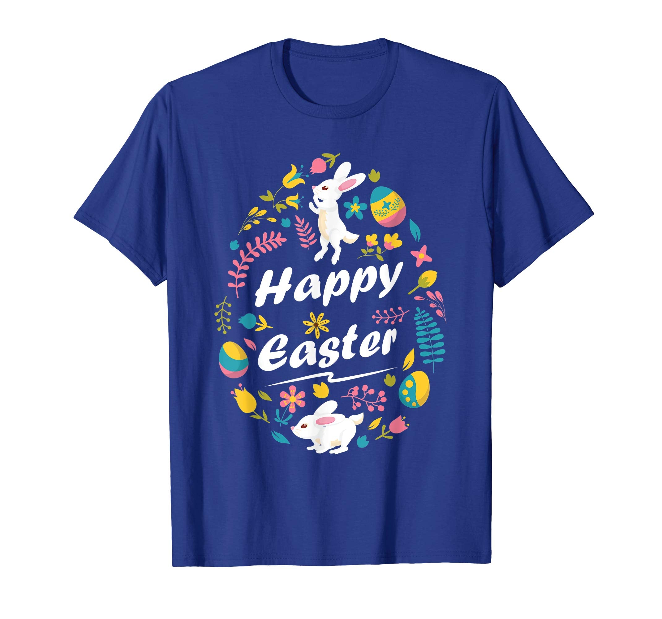 Flower Bunny Playing With Easter Eggs Shirt Happy Easter Day