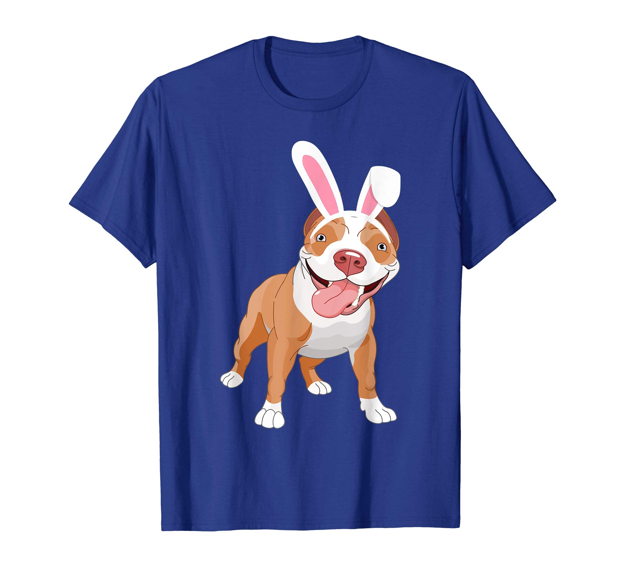 Pitbull Dog With Bunny Rabbit Hat Easter Happy Day Shirt