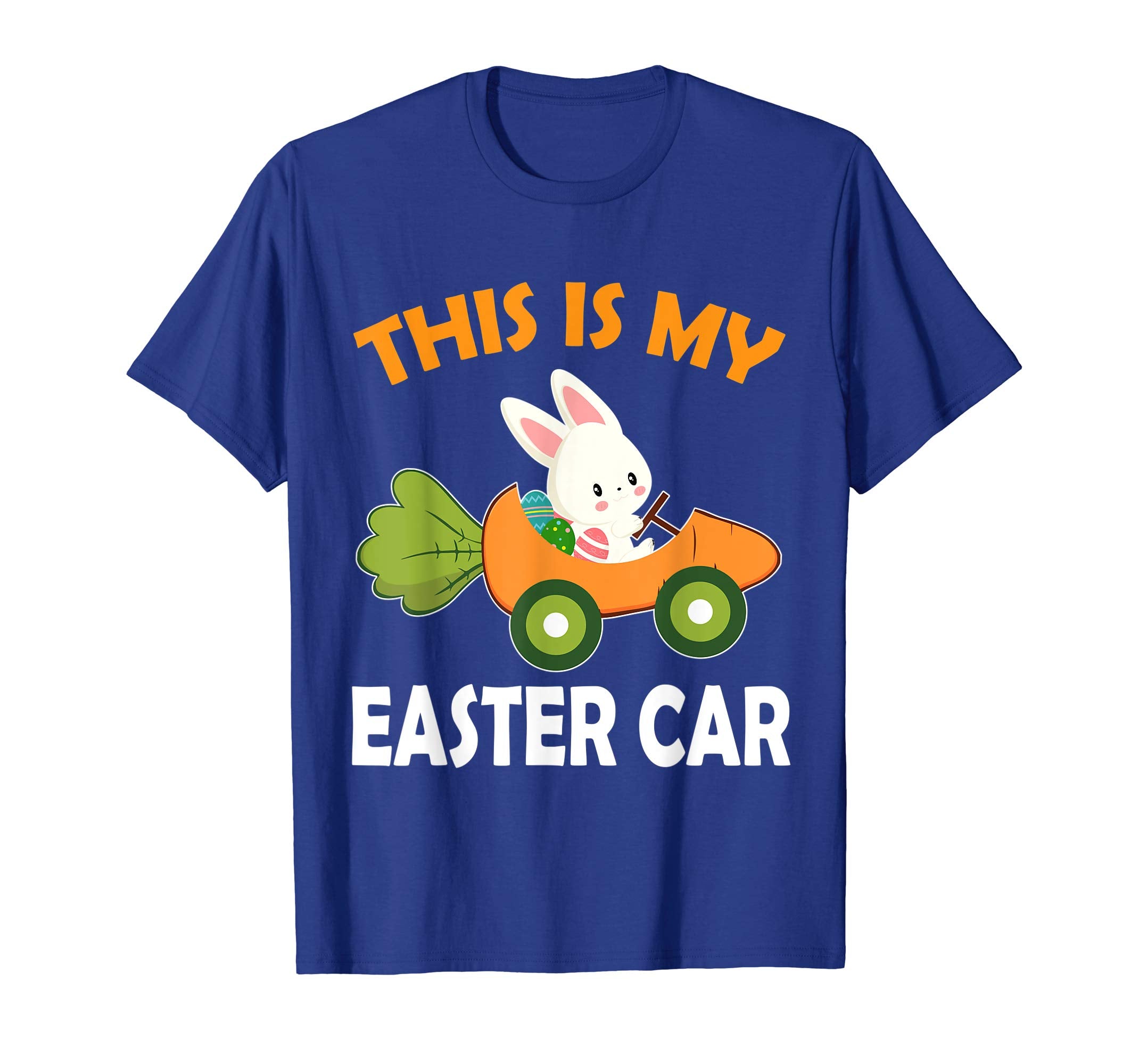 Bunny Riding Carrot Car Easter Shirt This Is My Easter Car