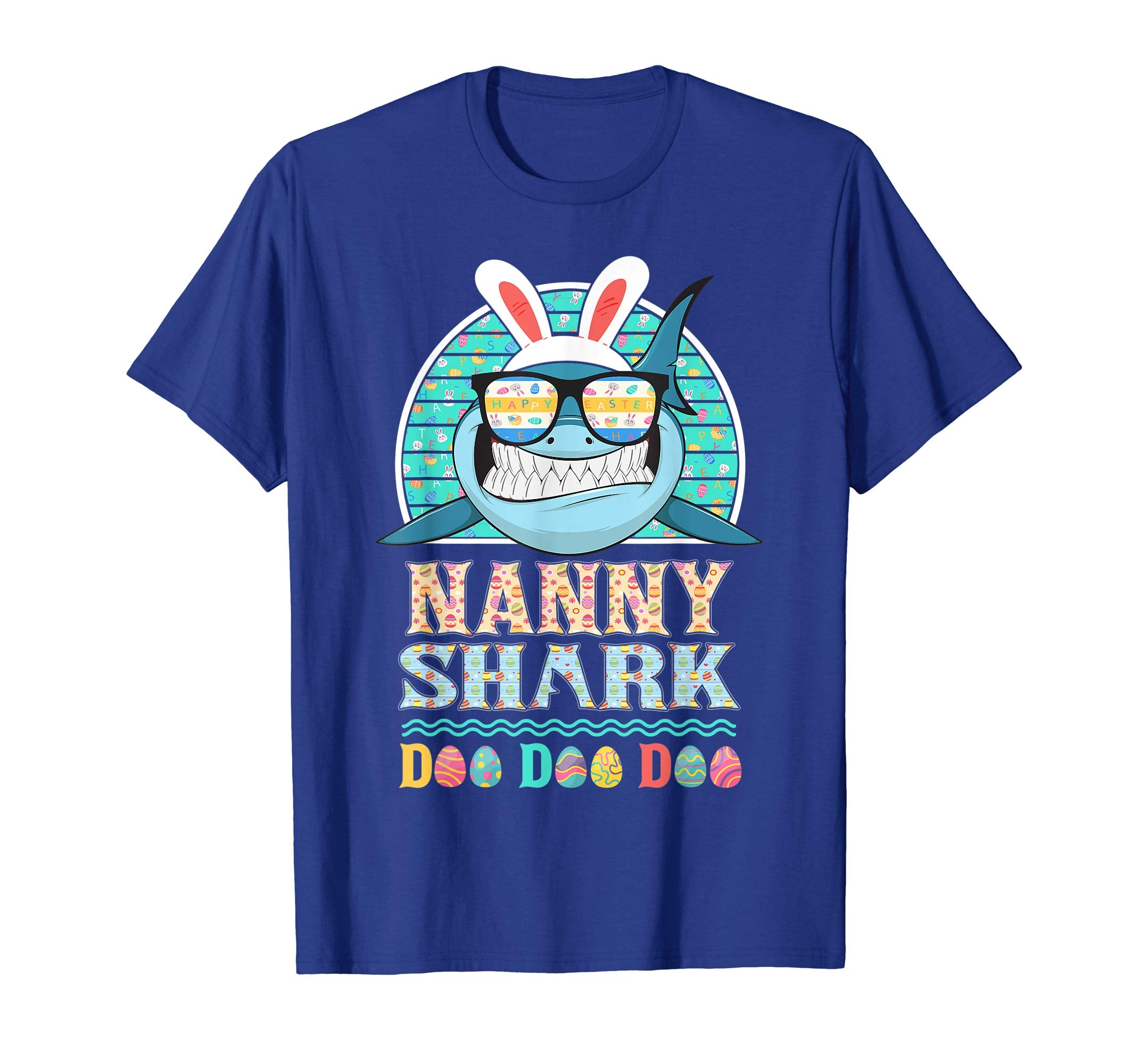 Funny Nanny Shark Happy Easter Day Gift Family Shirt
