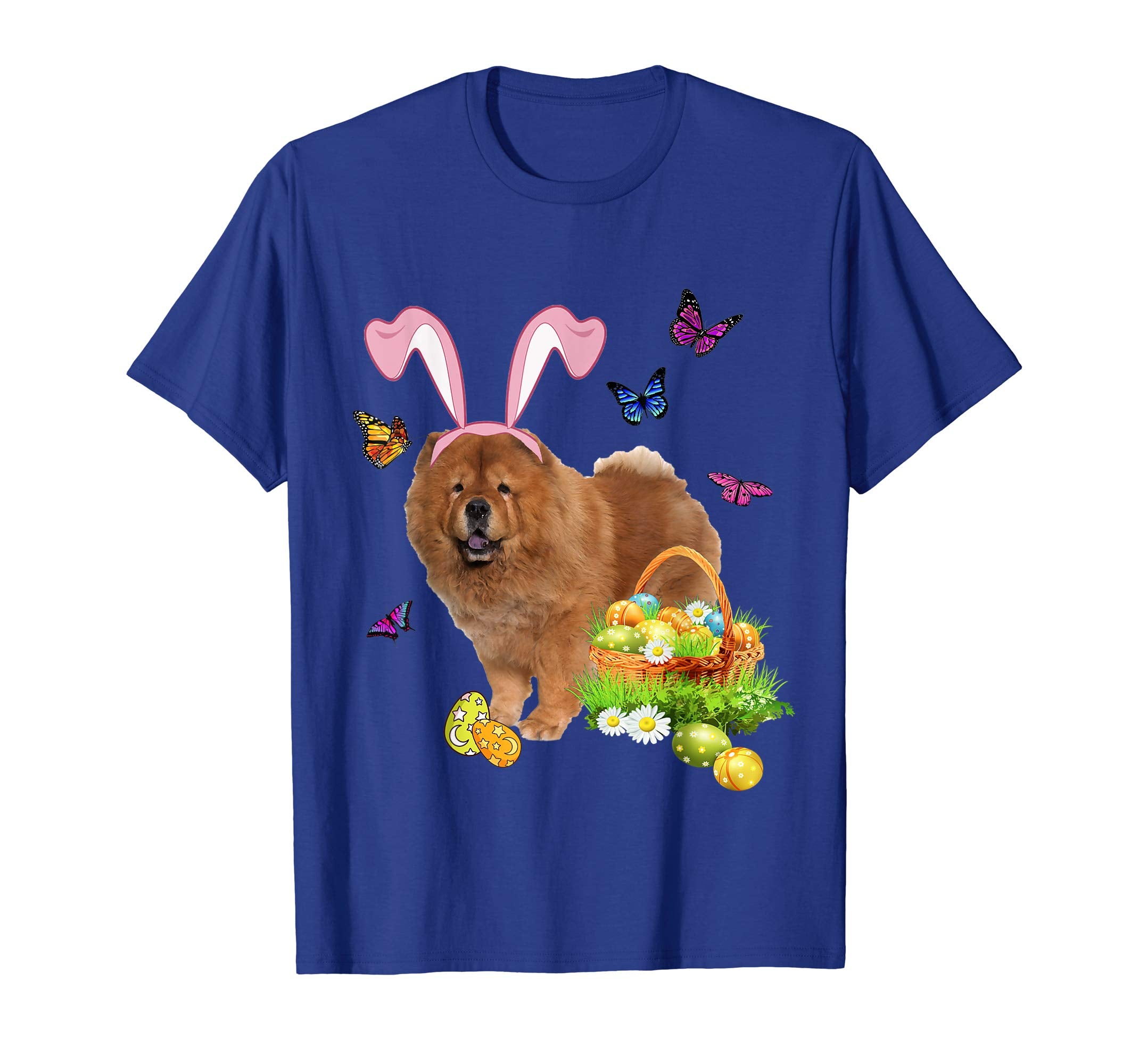 Chow Chow Bunny Hat Rabbit Easter Eggs T-Shirt