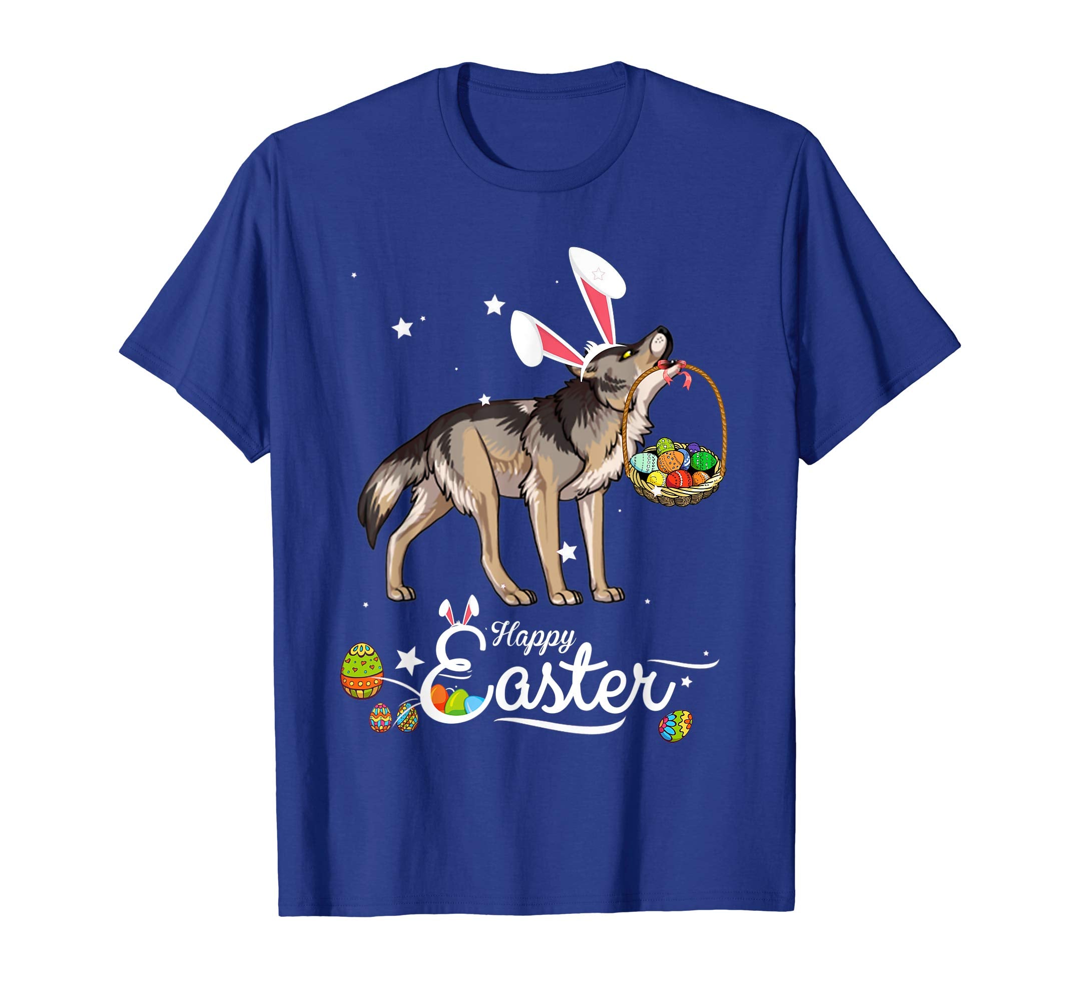 Wolf Dog With Bunny Hat Easter Costume T Shirt