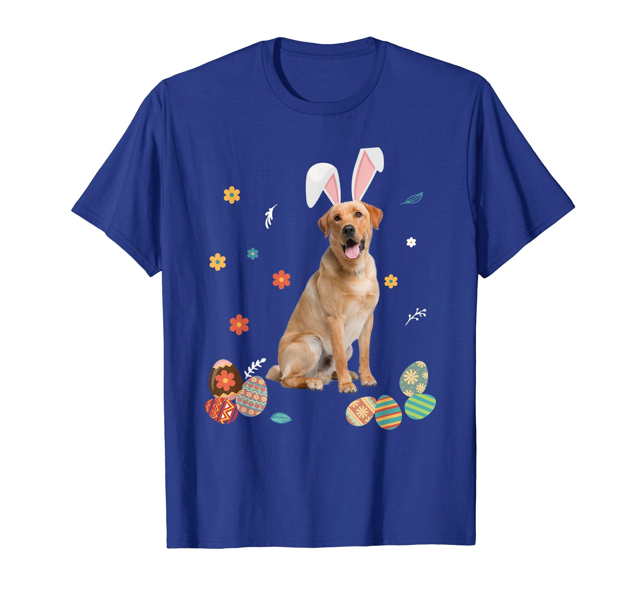 Labrador Retriever Bunny Rabbit Happy Easter Day T-Shirt