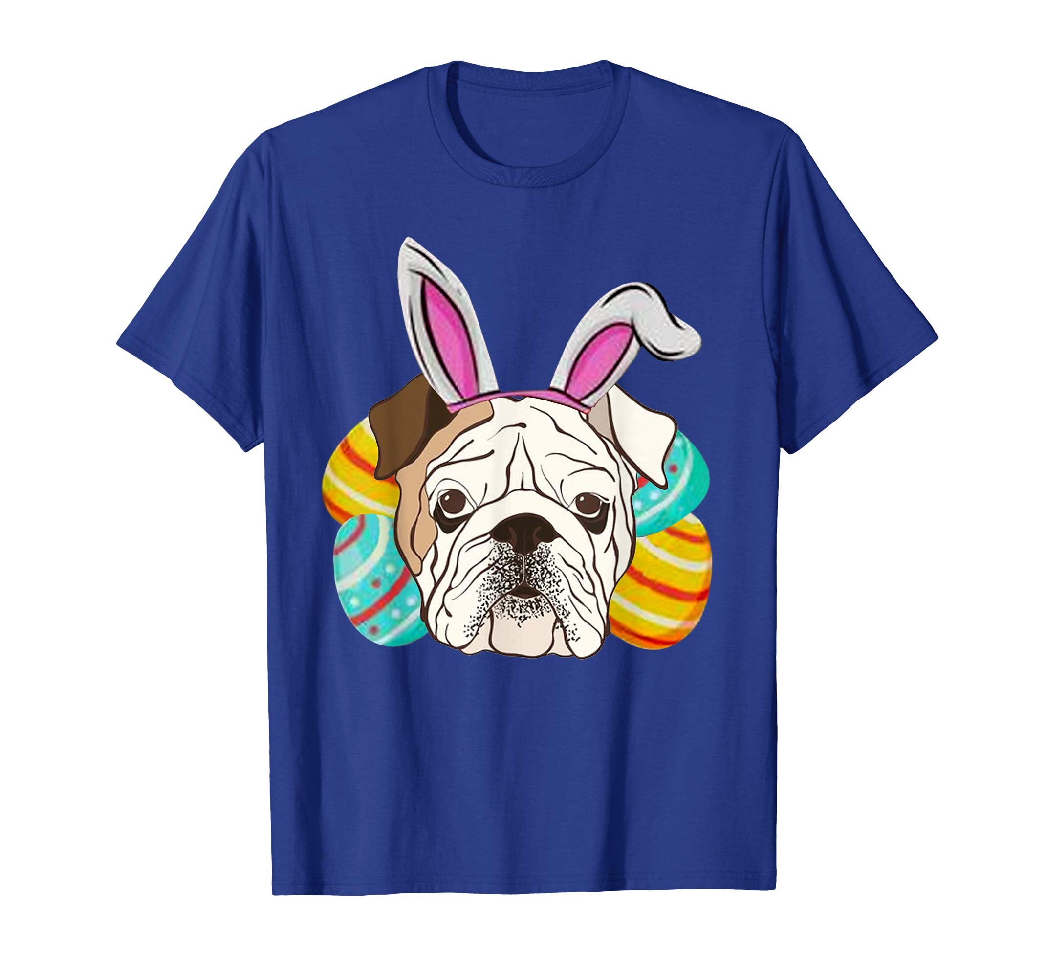 Bulldog Easter Bunny Lover T-Shirt Funny Costume Gift Tee