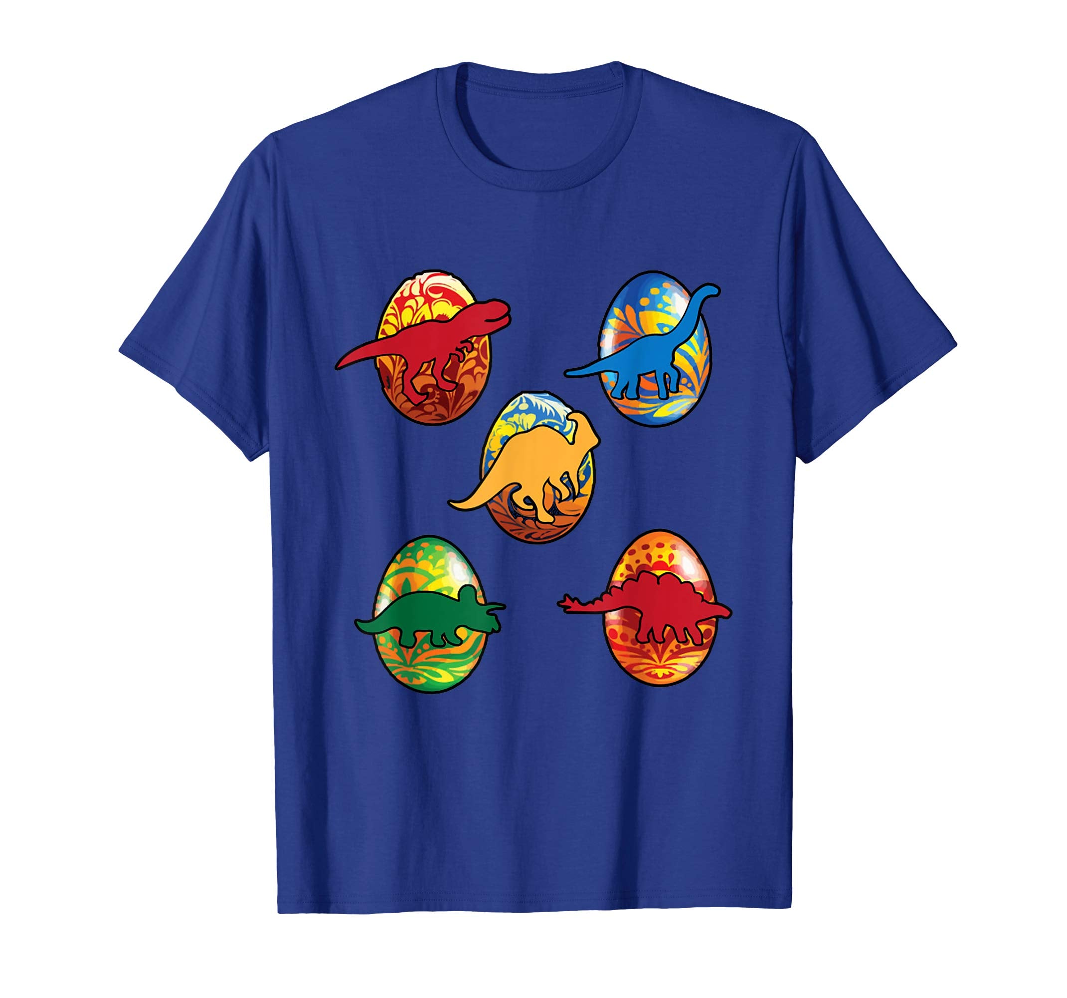 Funny T Rex Dinosaur Easter Bunny Egg T Shirt Kids Boys Girl