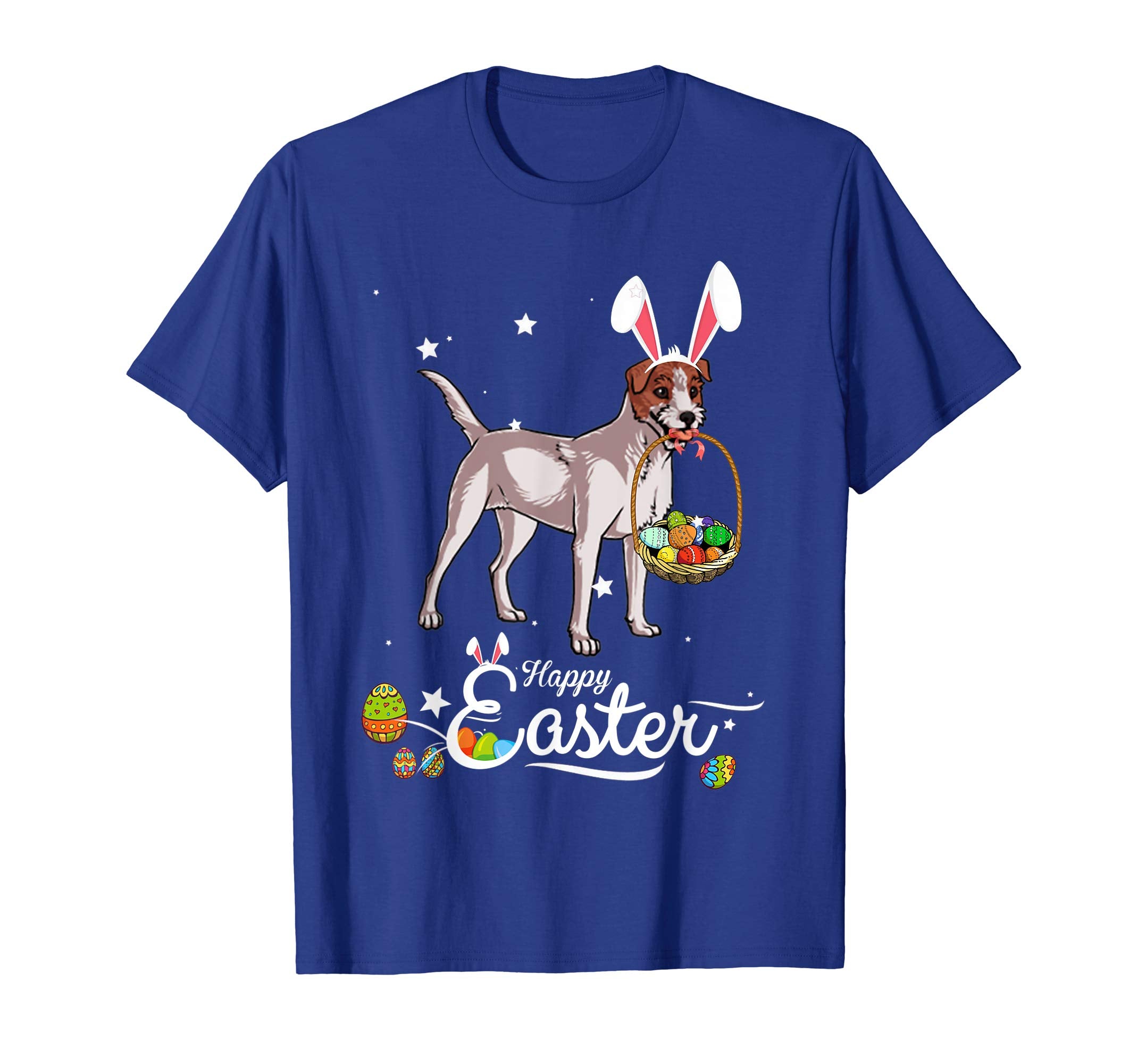 Jack Russell Terrier Dog With Bunny Hat Easter Costume Shirt