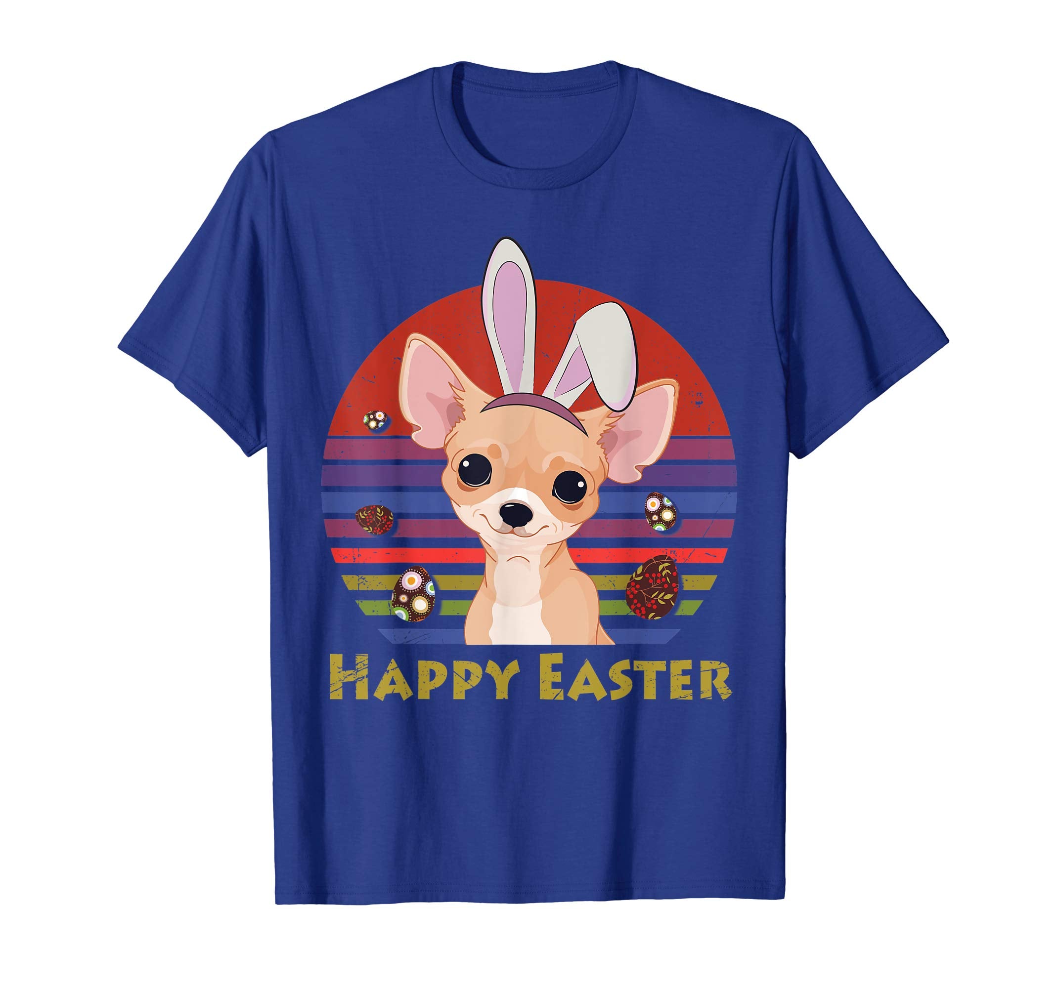 Chihuahua With Bunny Headband Happy Easter Tshirt Gifts