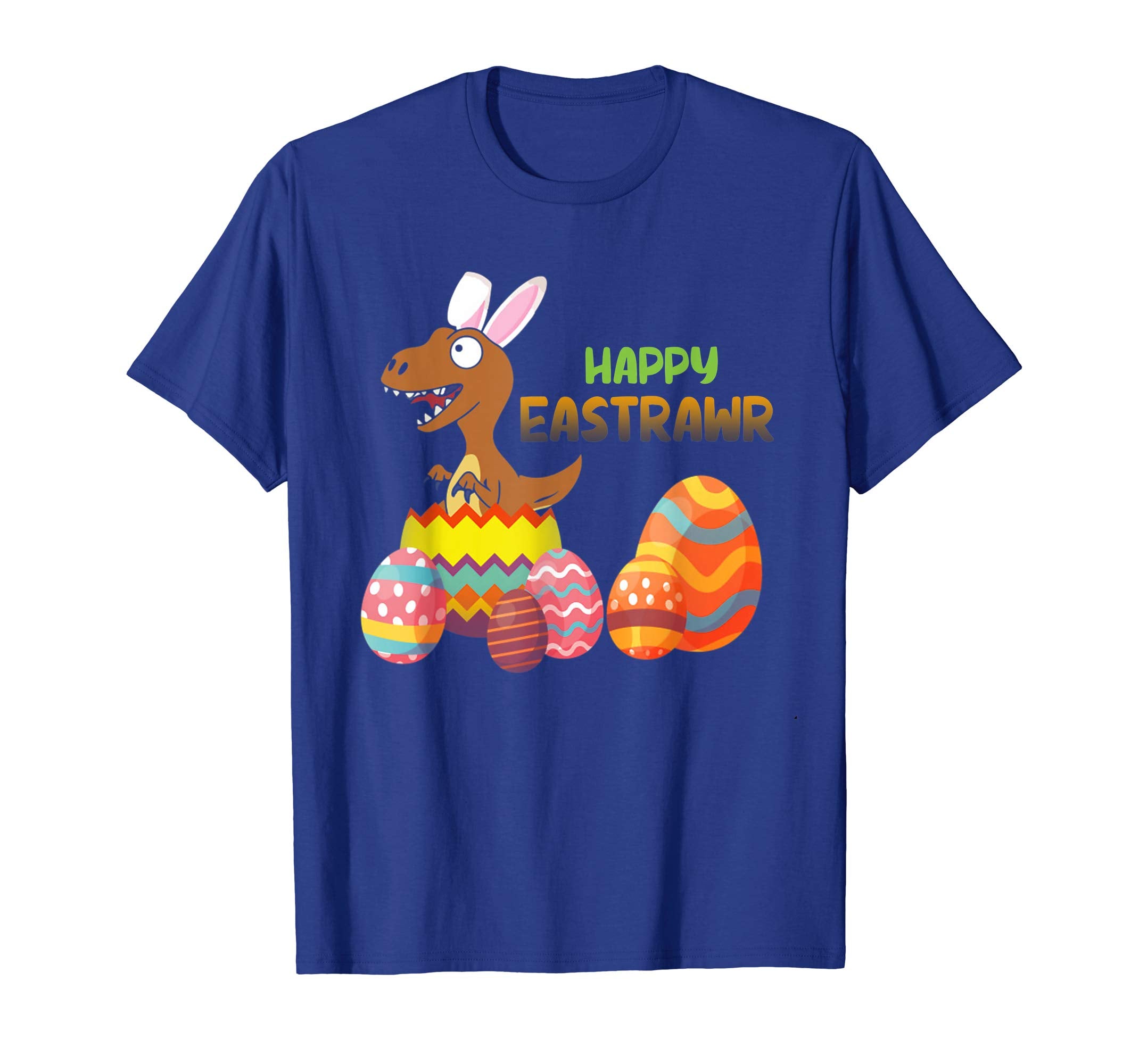 Happy Eastrawr T Rex Dinosaur Easter Bunny Egg Shirt Kids