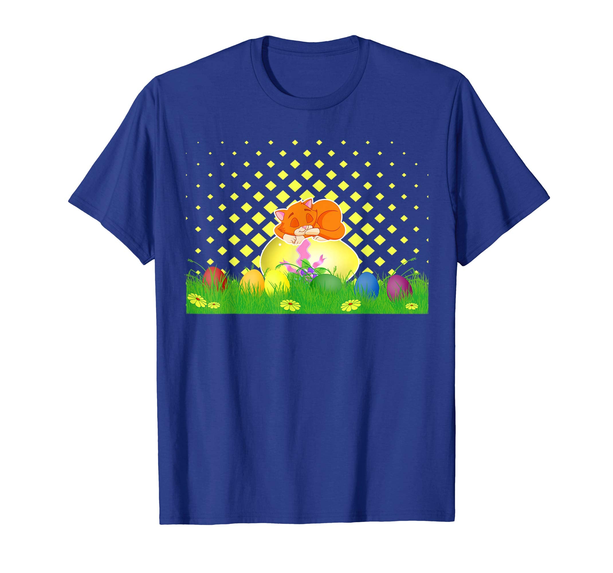 Cute Cat With Easter Egg Cat Kitten Lover T-Shirts Gift